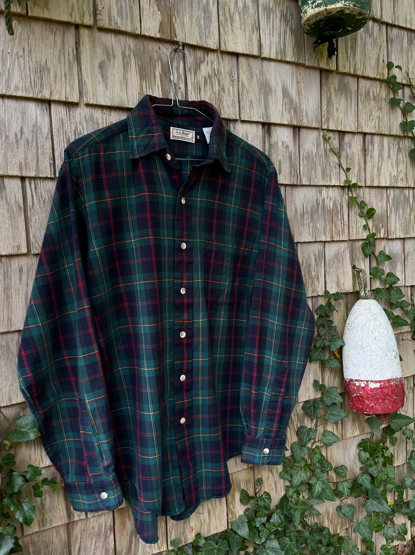 80s L.L. Bean ‘Rangeley Flannel’ Cotton Wool Blend Shirt (L)