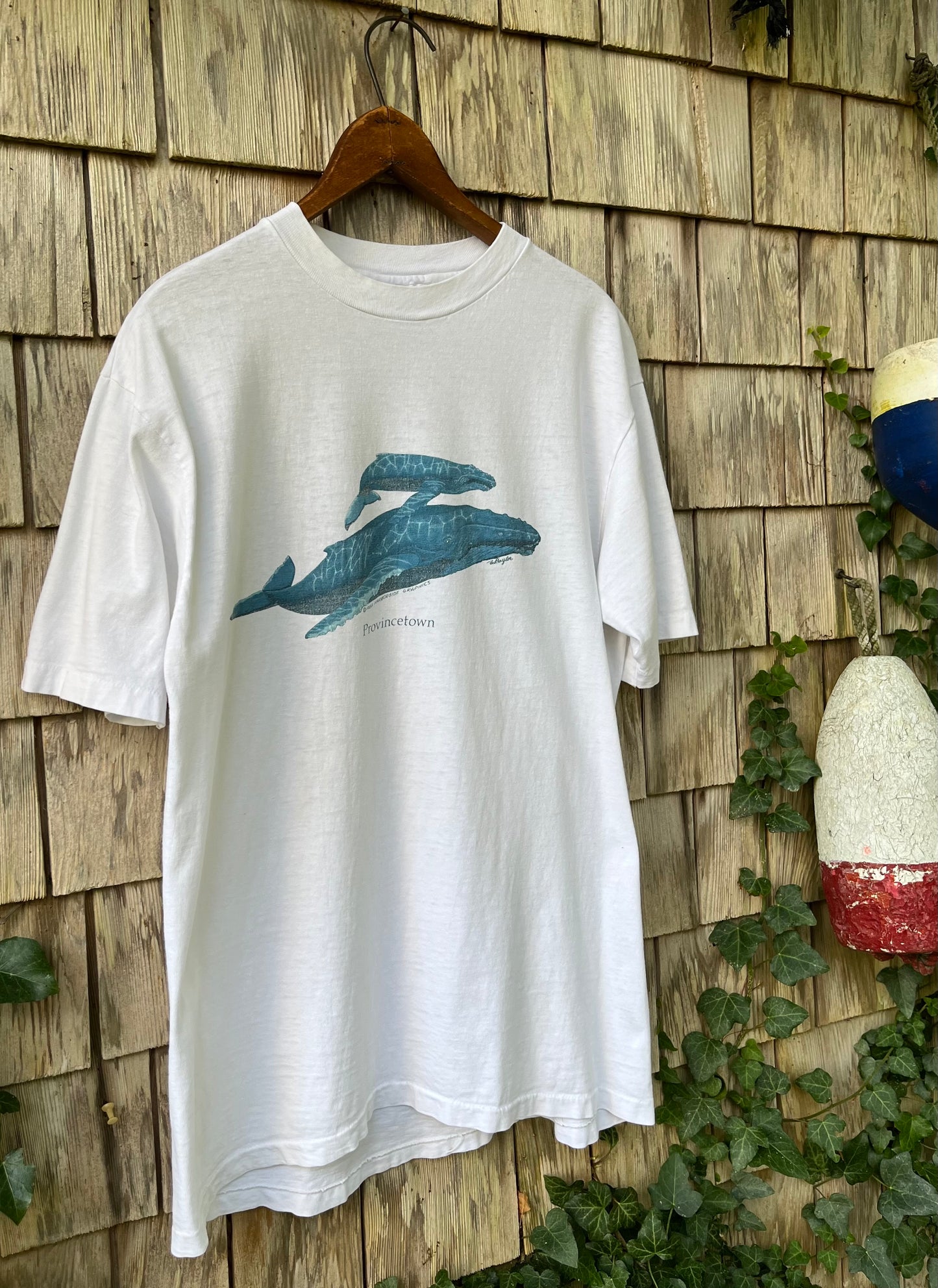 80s Provincetown Right Whales Harborside Graphics T-Shirt (M)