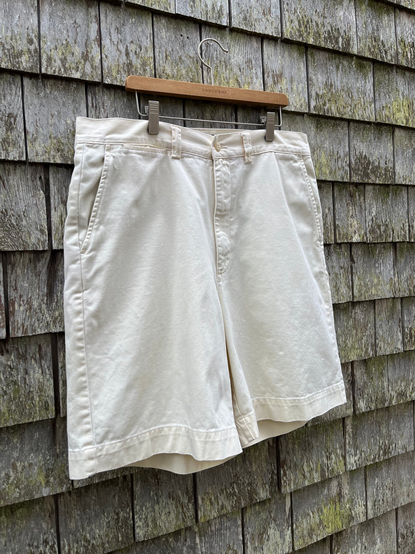 90s Polo Ralph Lauren ‘Philip’ Flat Front Cotton Twill Shorts (34,8”)