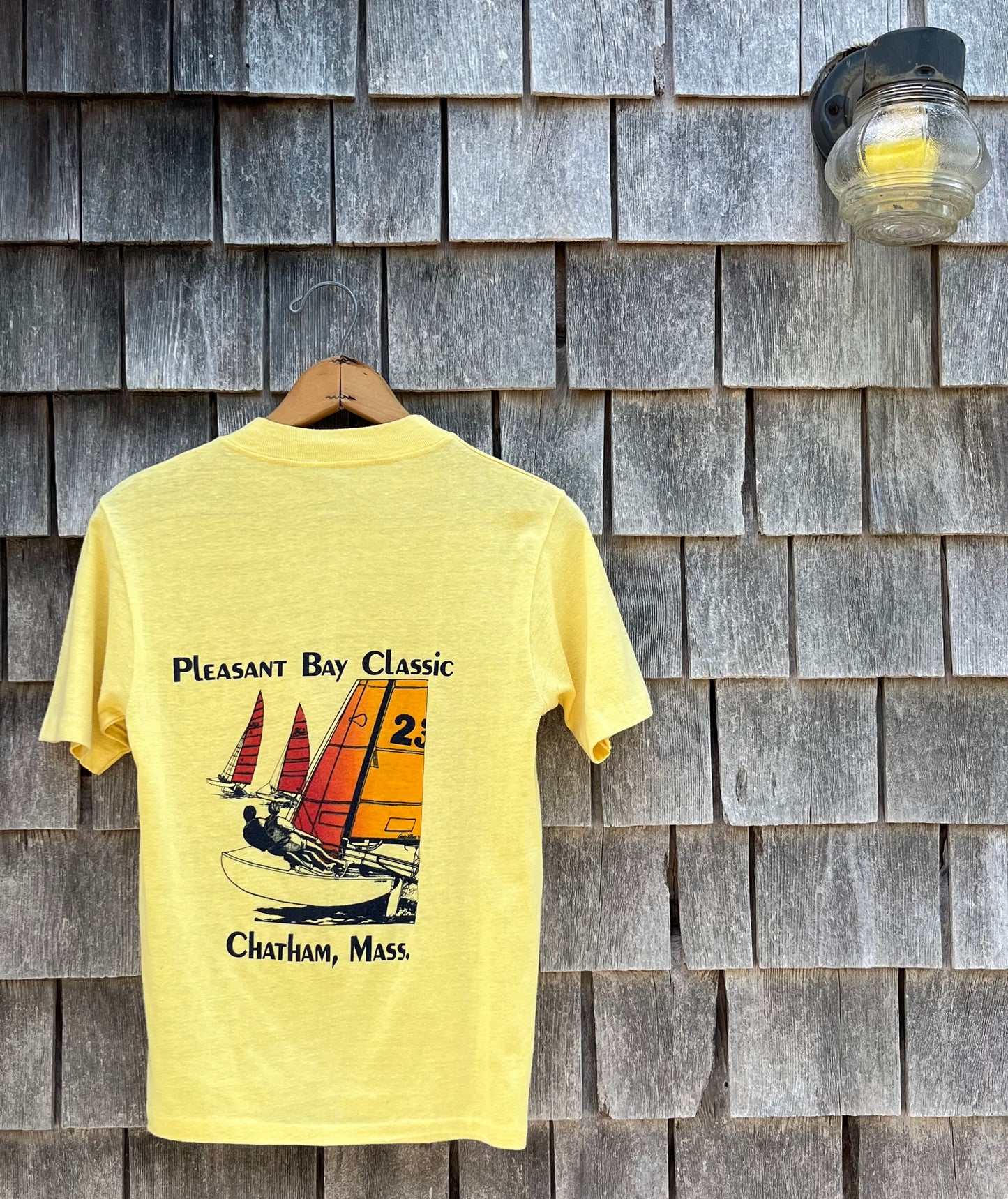 70s Pleasant Bay Classic Chatham Sailing Pocket T-Shirt (S/XS)