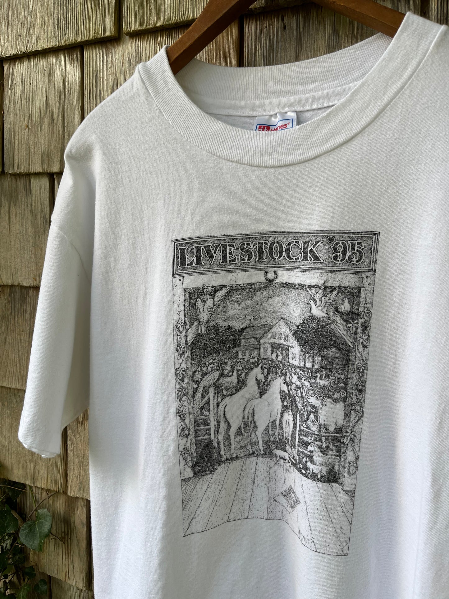 90s Martha’s Vineyard Agricultural Society Farmstock Benefit Concert James Taylor & Carly Simon T-Shirt (L)