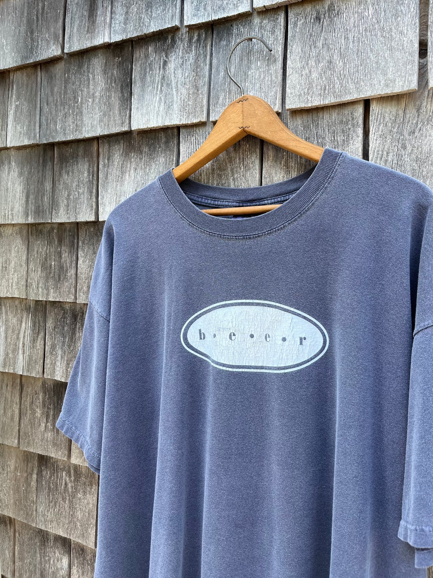 90s Edgar Allen Poe 'Beer' Pigment Dye T-Shirt (XL)