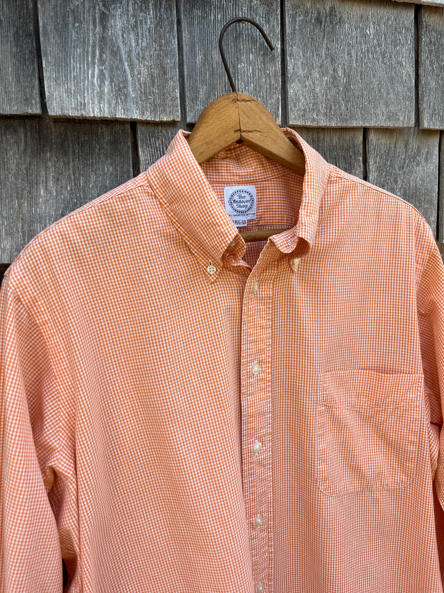 90s The Andover Shop Cotton Gingham Button Down Shirt (15.5-4)