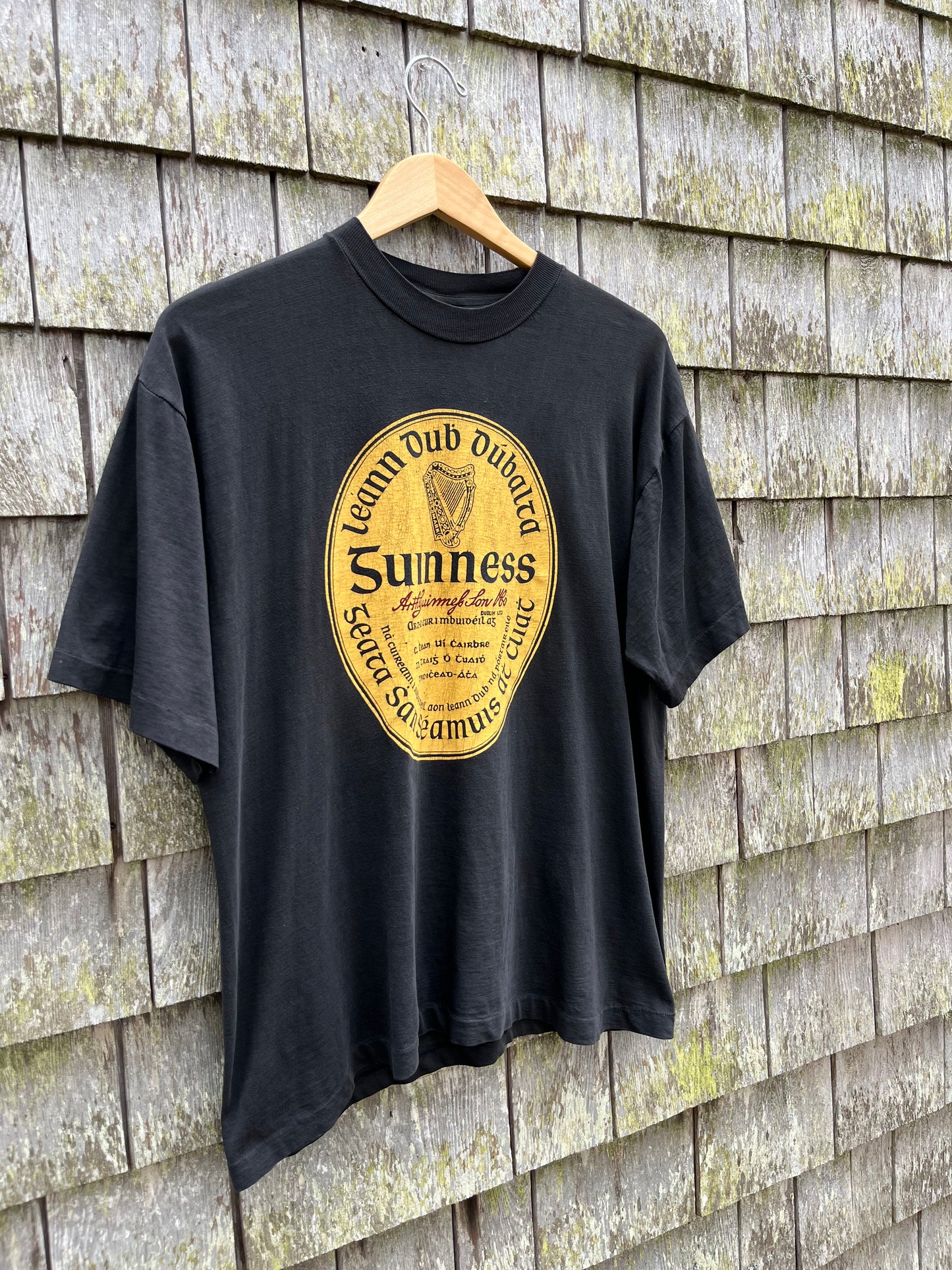 80s Guinness Brewing Gaelic Language T-Shirt (L)