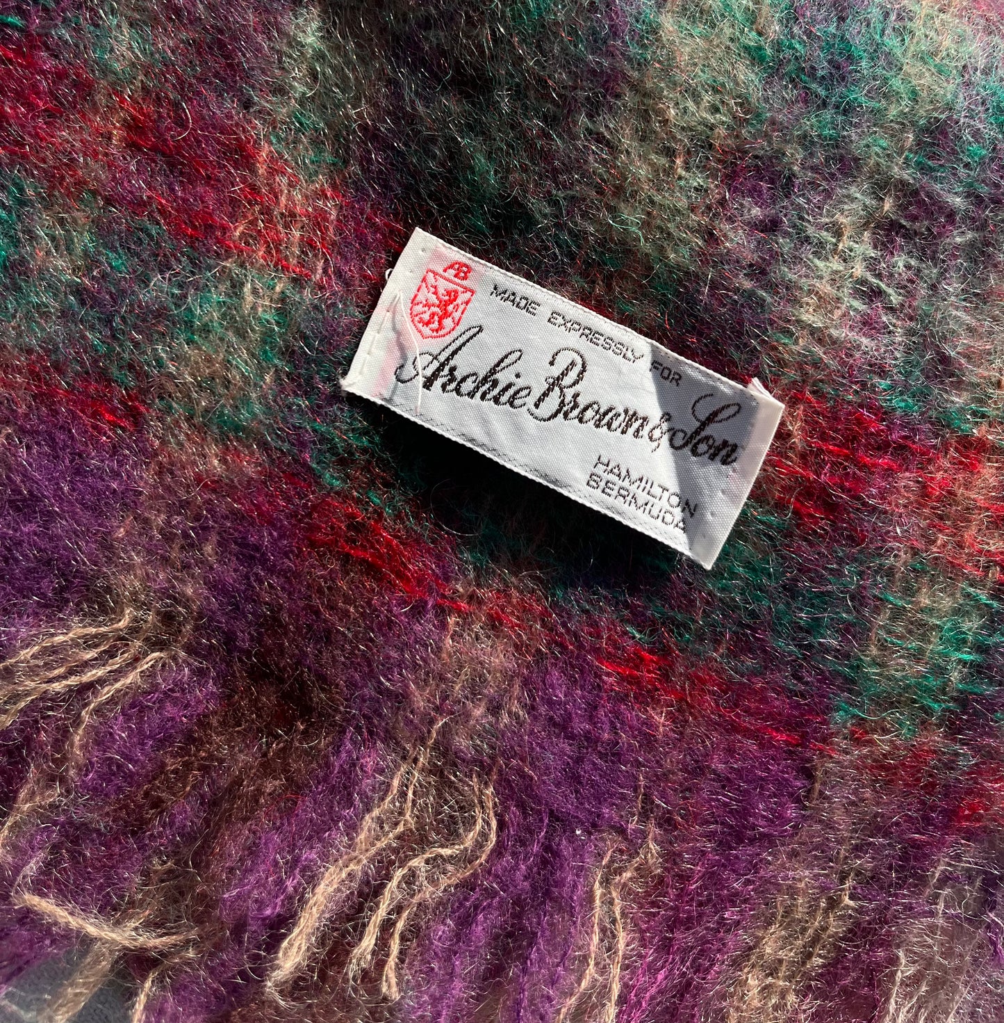 70s Archie Brown & Sons Bermuda Mohair Scarf