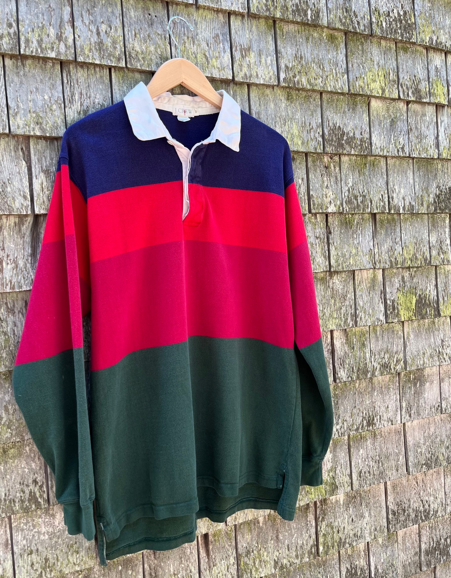 90s J.Crew Striped Cotton Rugby Shirt (L)