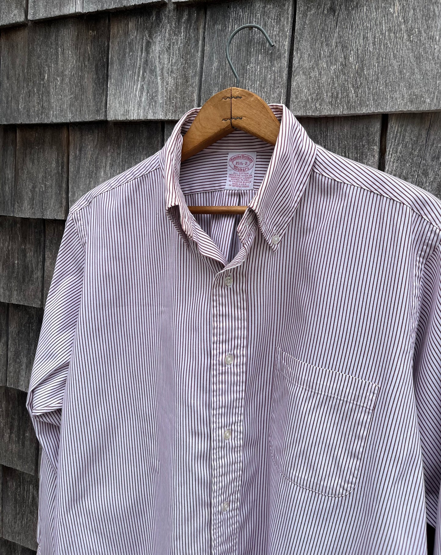 90s Brooks Brothers Makers University Stripe Pinpoint Oxford Cloth Button Down Shirt (15.5-2)