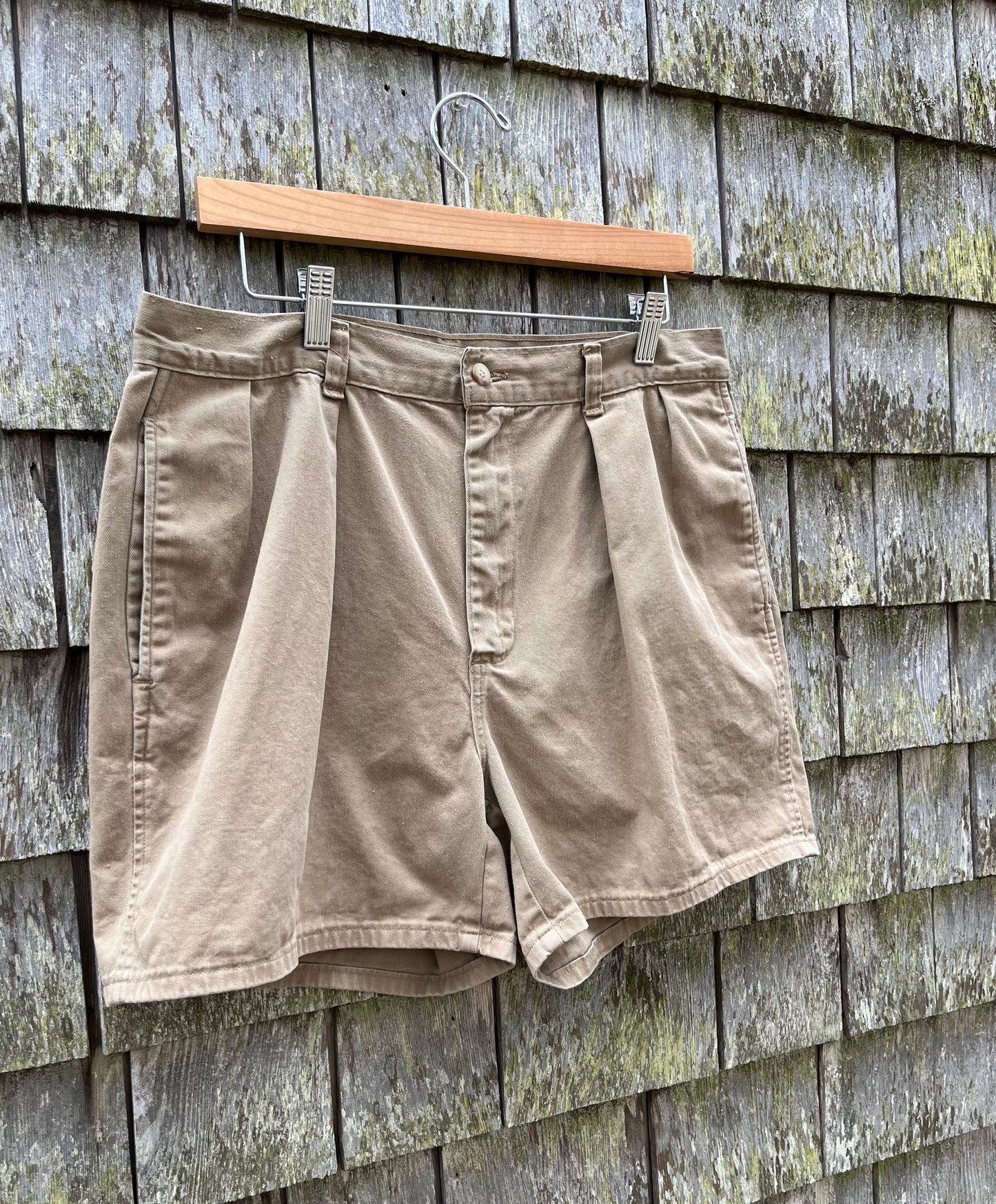 90s Polo Ralph Lauren Pleated Front Cotton Twill Shorts (34,5”)
