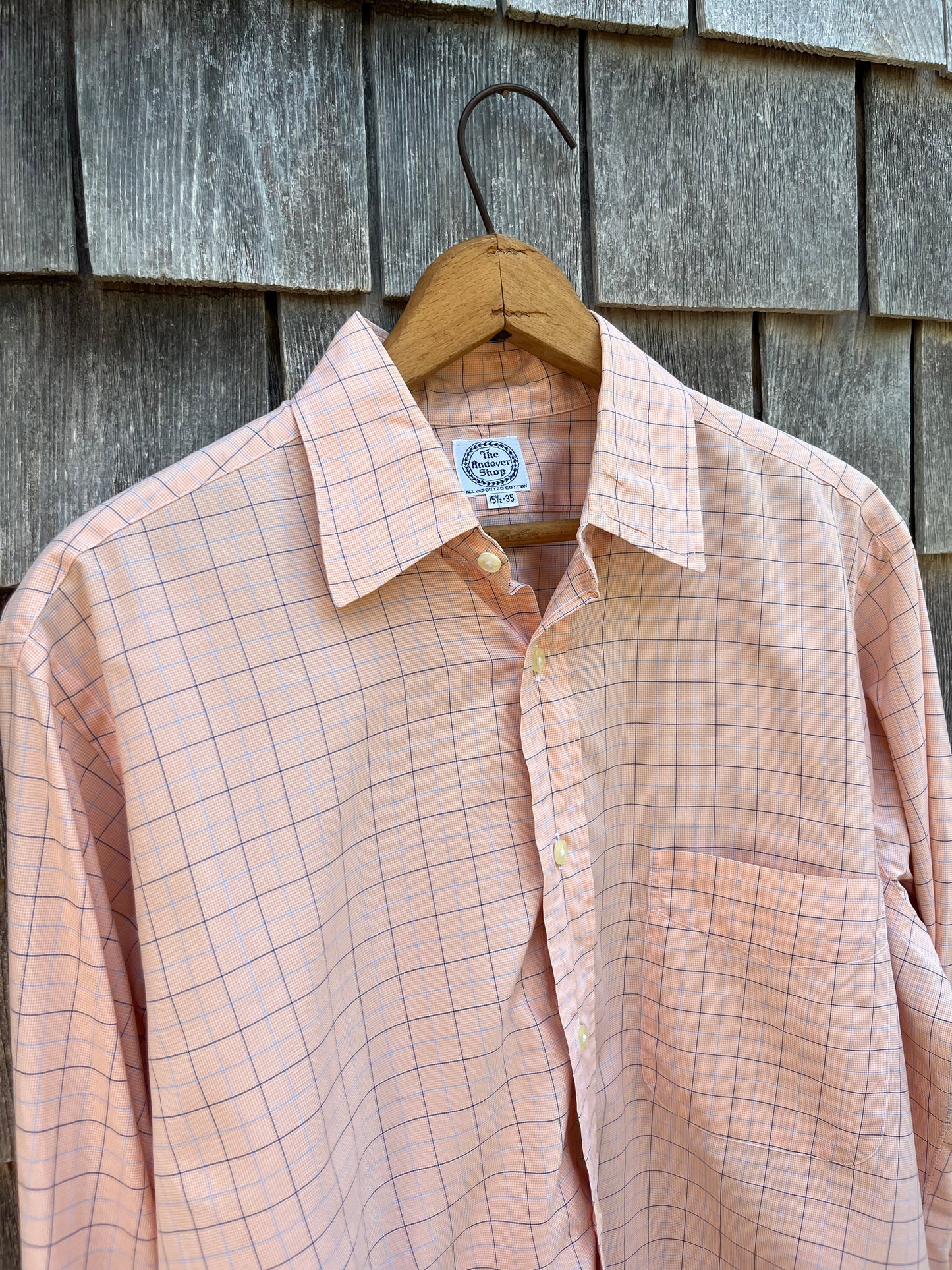 90s The Andover Shop Check Pattern Button Front Shirt (15.5-5)