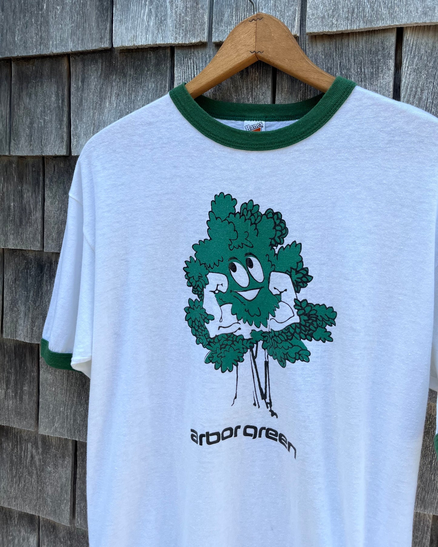 70s Arbor Green Ringer T-Shirt (M/L)