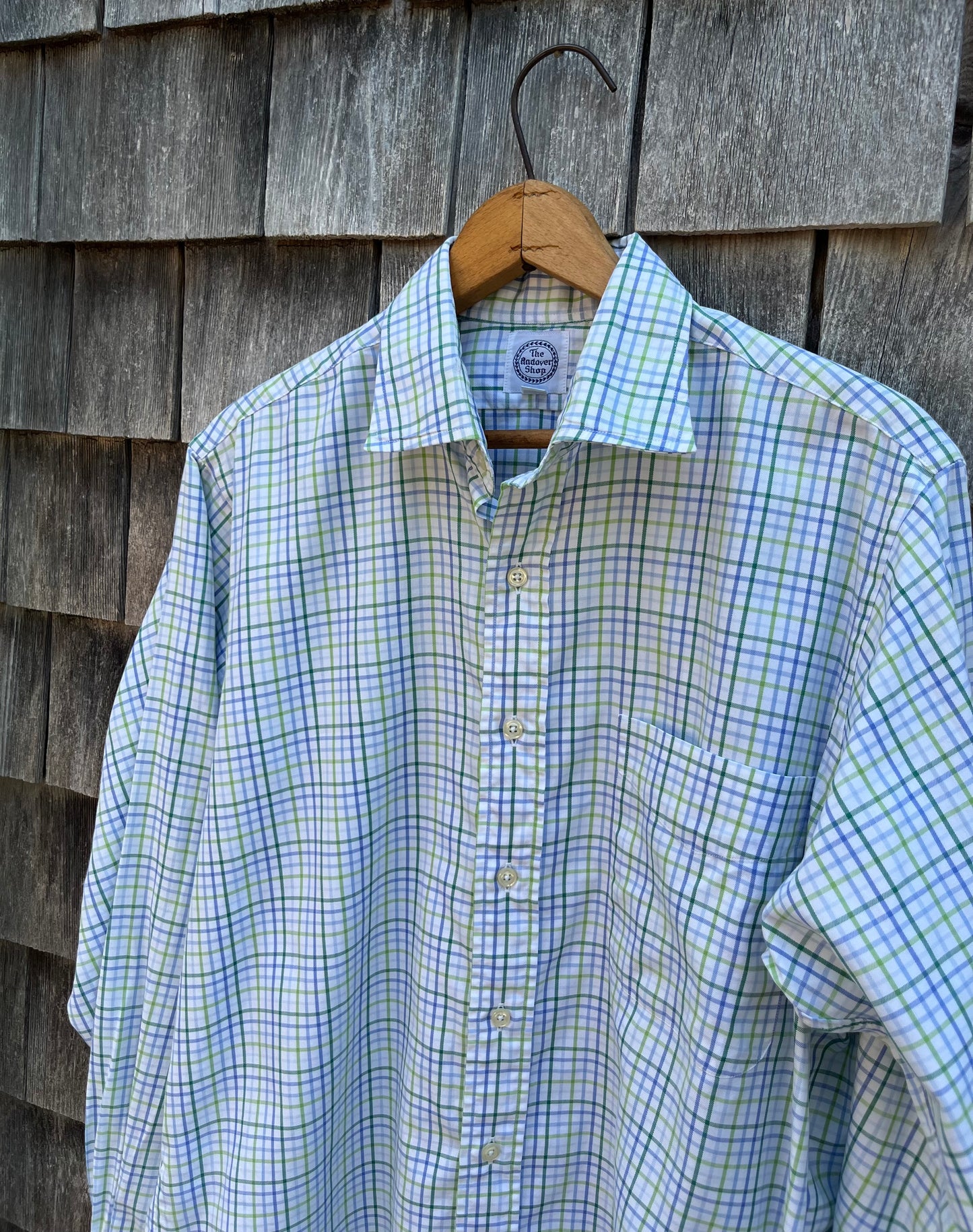 90s The Andover Shop Cotton Tattersall Button Front Shirt (15.5-4)