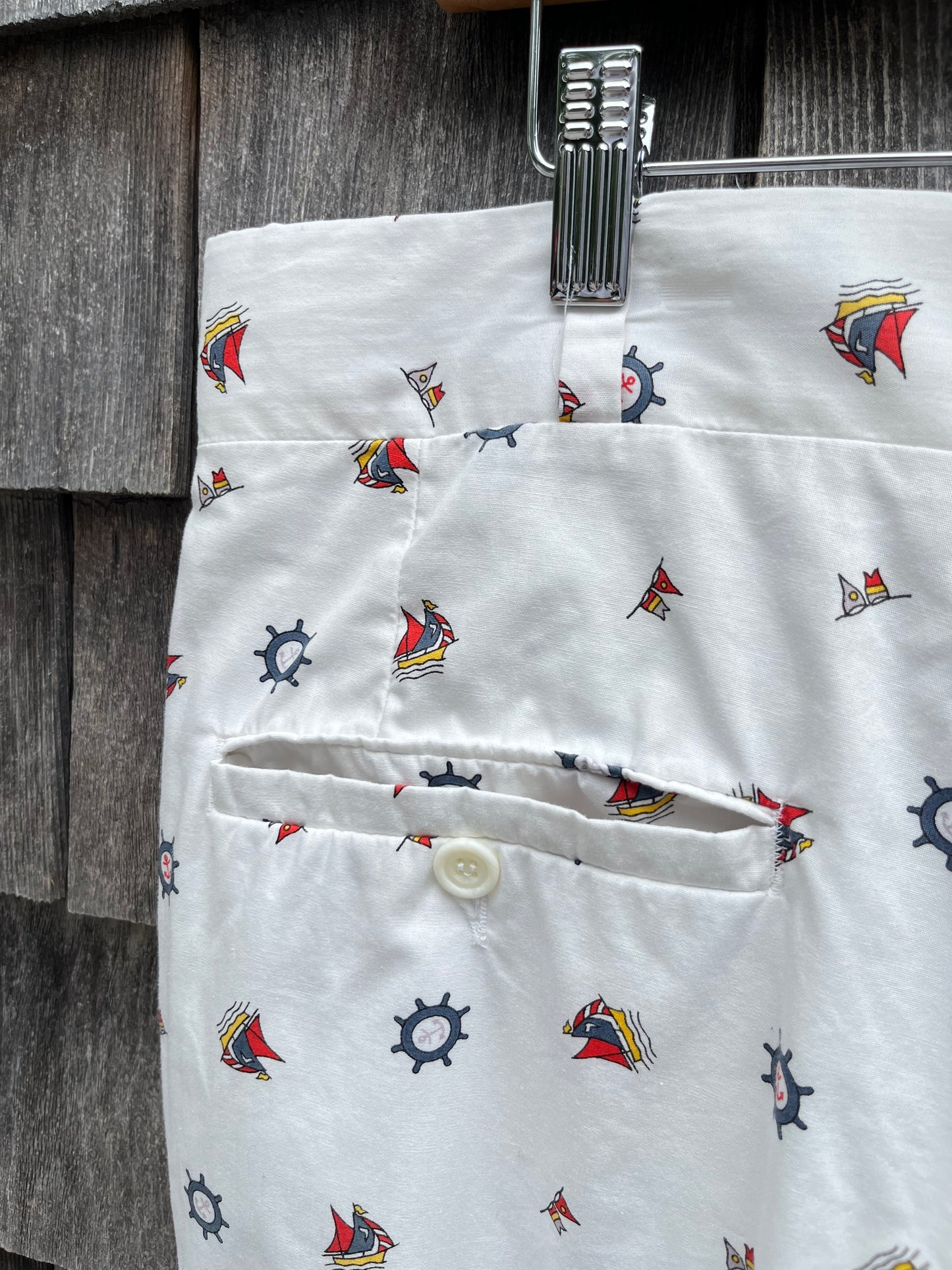 80s Cable Car Clothiers Robert Kirk Nautical Motif Pants (37/30")