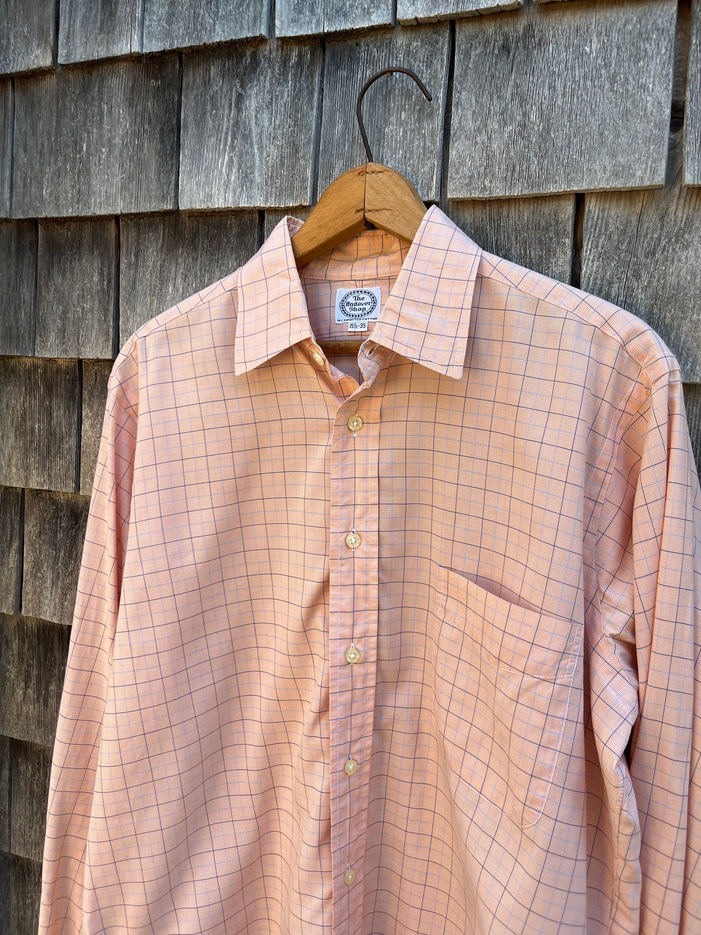 90s The Andover Shop Check Pattern Button Front Shirt (15.5-5)