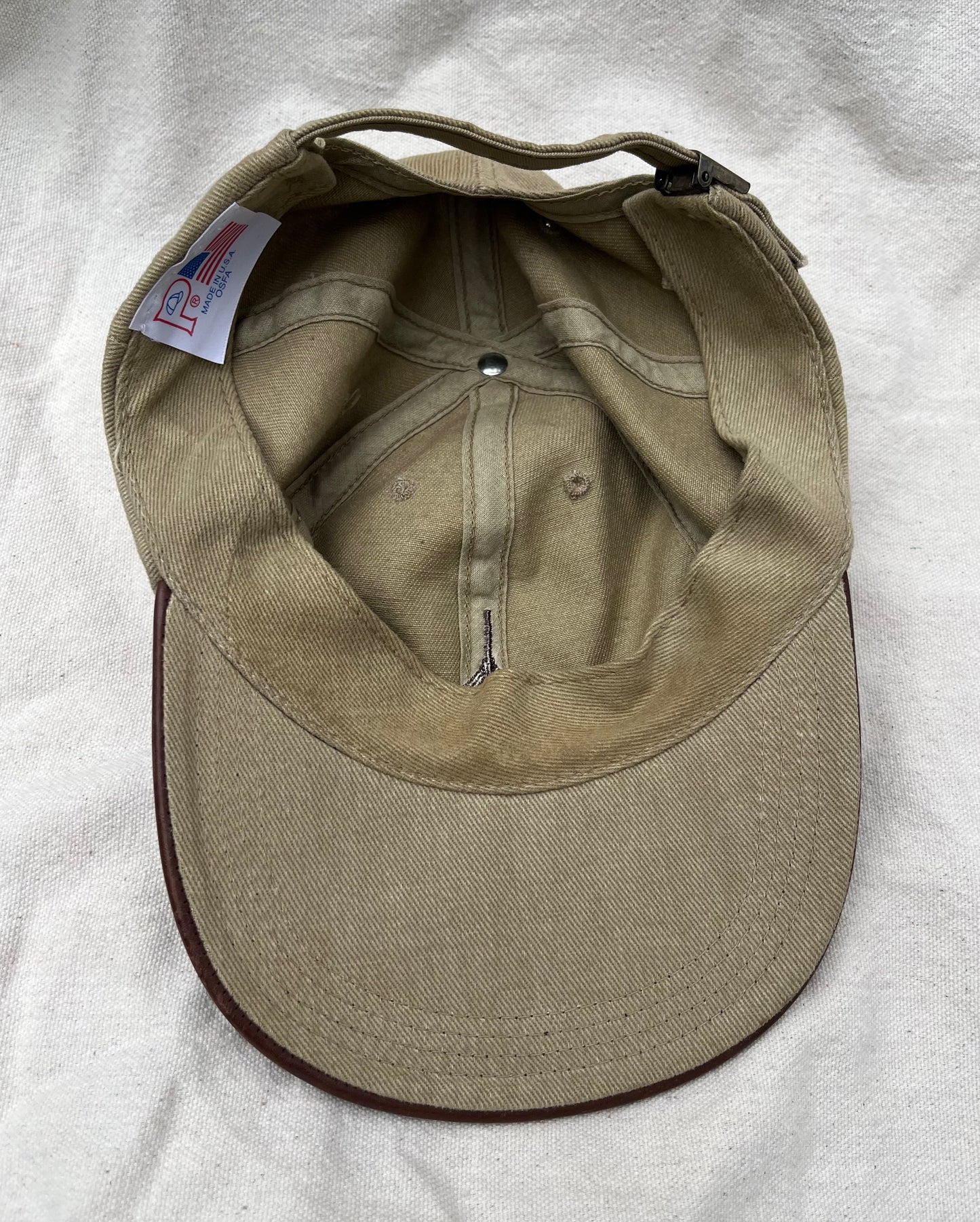 90s Wooden Boat Magazine Leather Brim Strapback Cap (OSFA)