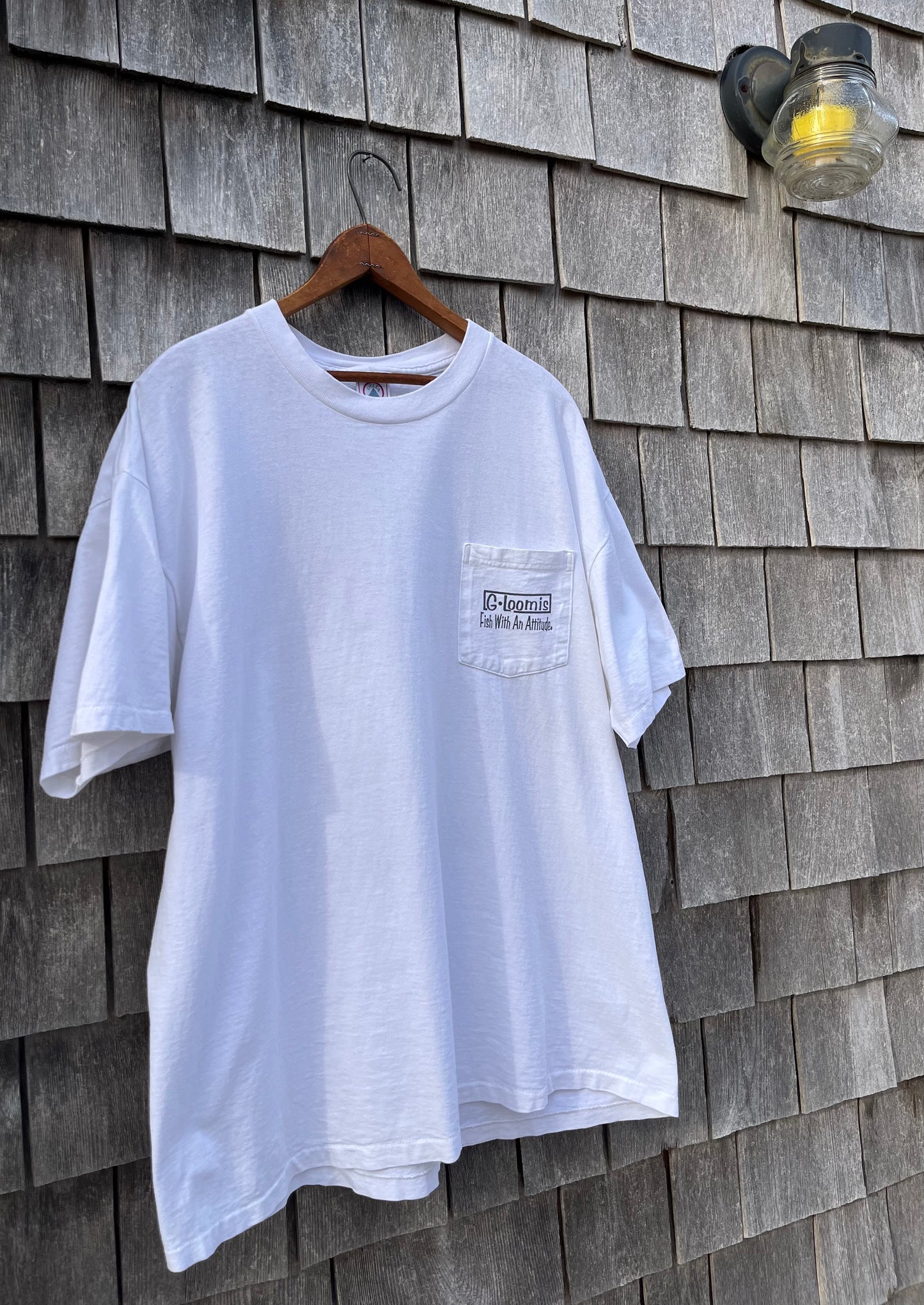 90s G. Loomis 'Fish With An Attitude' Pocket T-Shirt (XL)