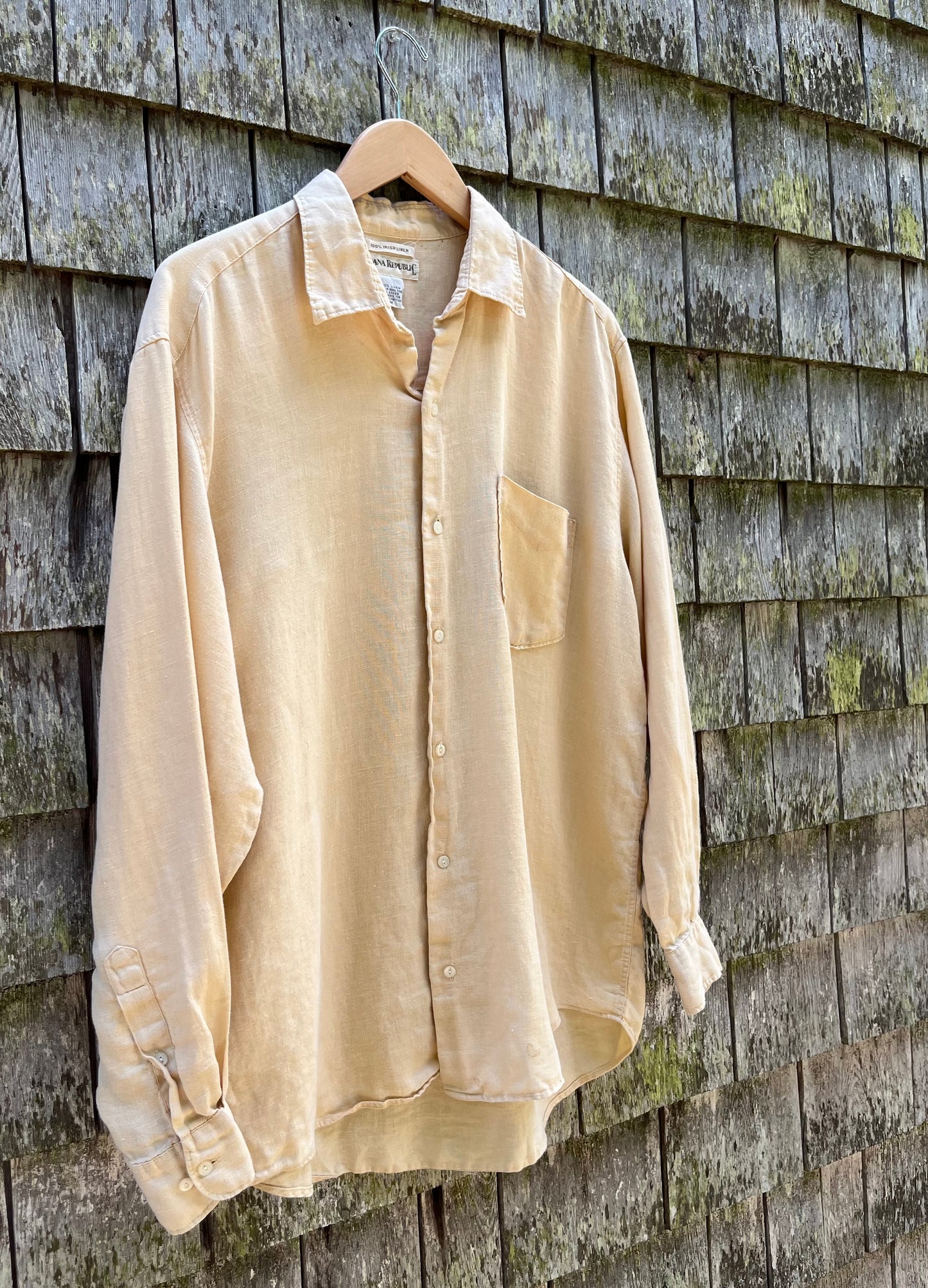 90s Banana Republic Irish Linen Button Front Shirt (L)
