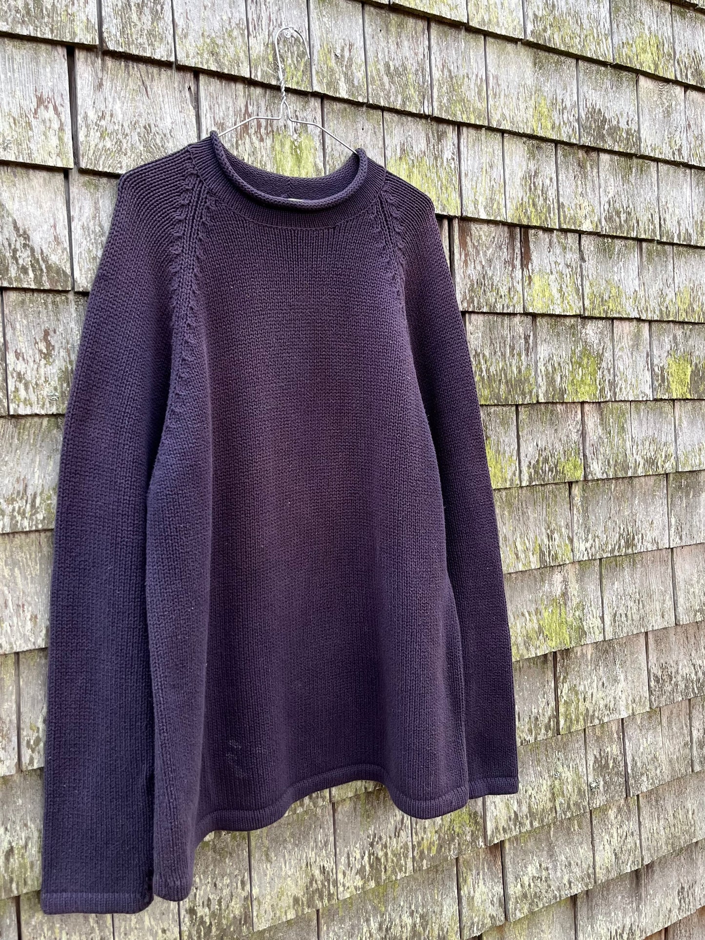 90s J.Crew Cotton Roll Neck Sweater (XL)