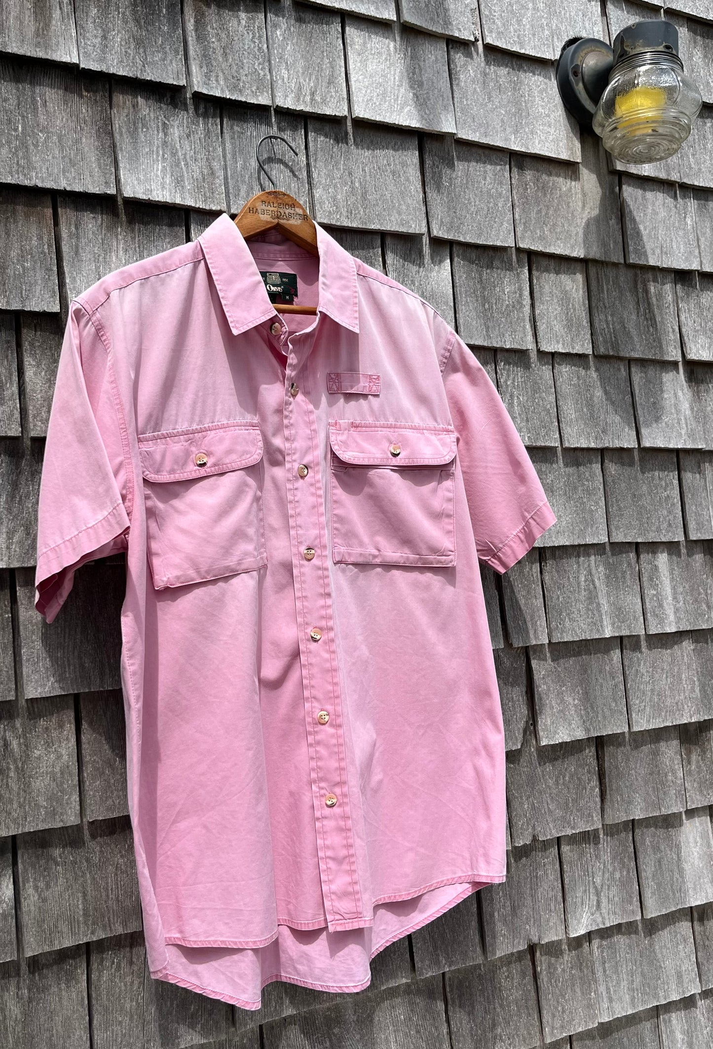 90s Orvis Short Sleeve Cotton Button Up Fishing Shirt (L/XL)