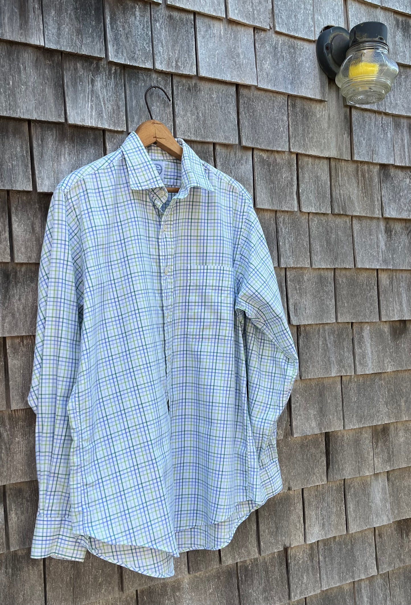 90s The Andover Shop Cotton Tattersall Button Front Shirt (15.5-4)