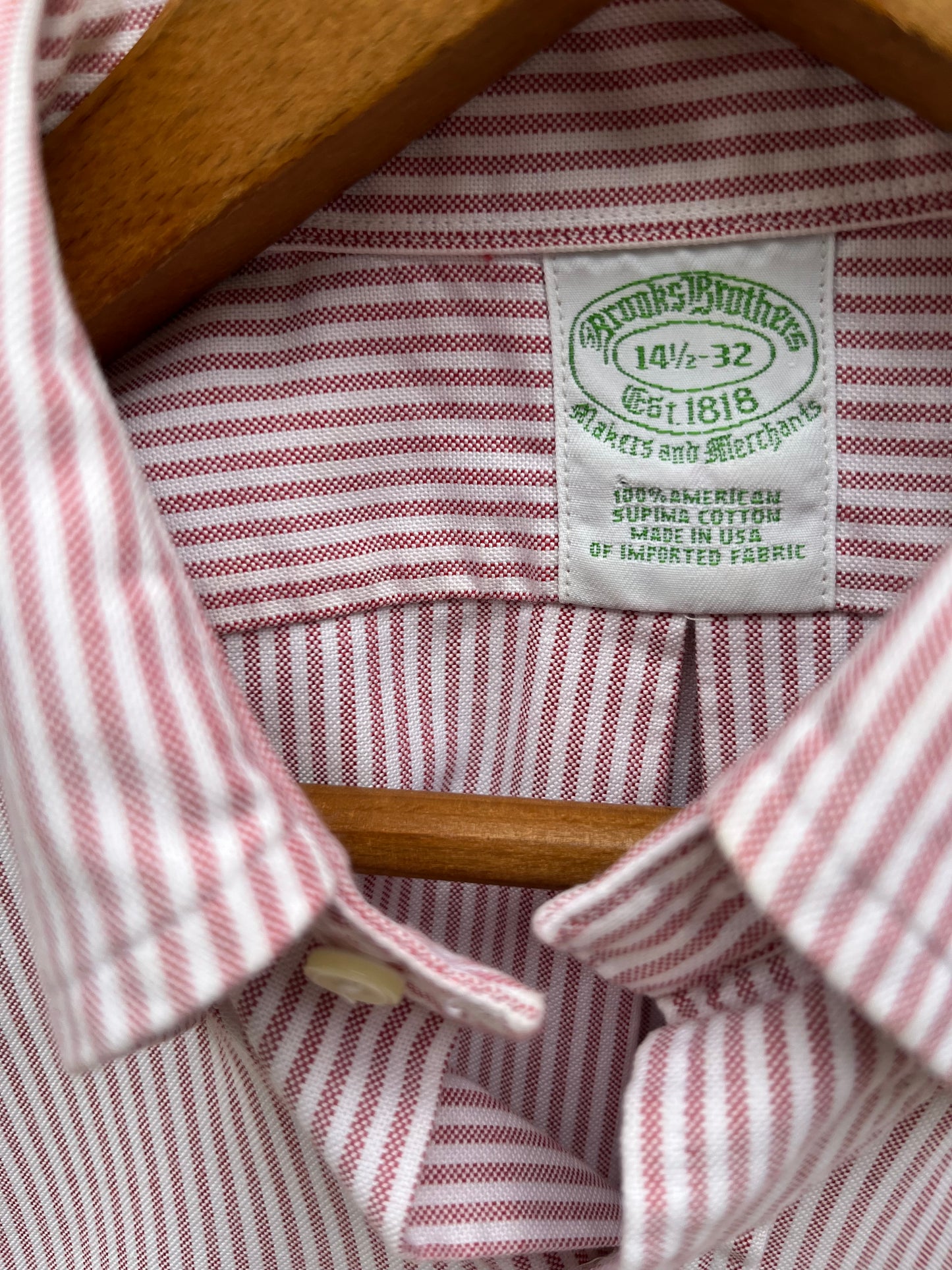 ~90s Brooks Brothers Makers University Stripe Oxford Cloth Button Down Shirt (14.5-2)