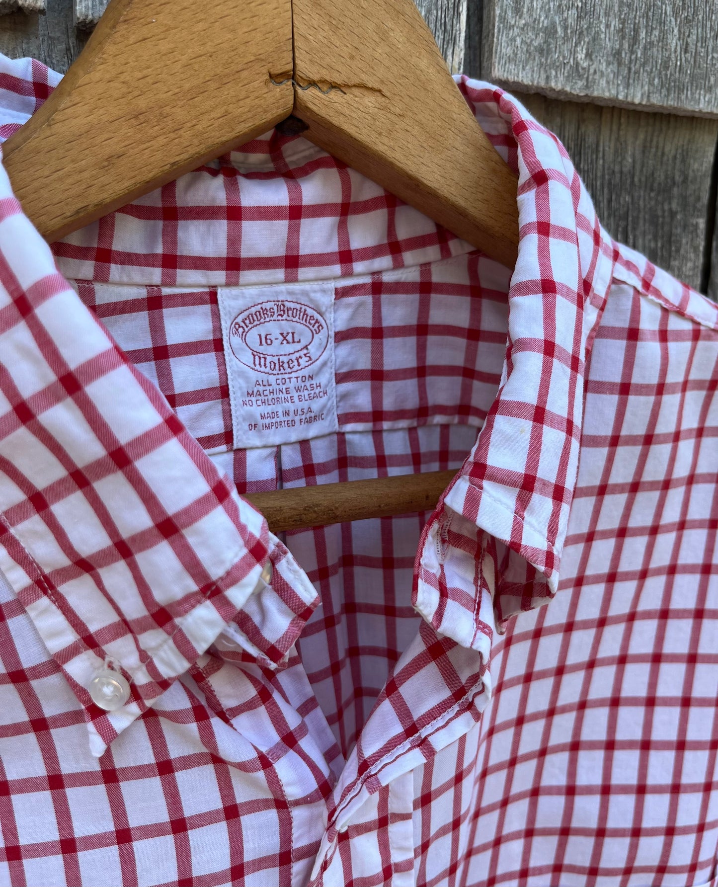 ~90s Brooks Brothers Makers Cotton Broadcloth Check Button Down Shirt (16-5)