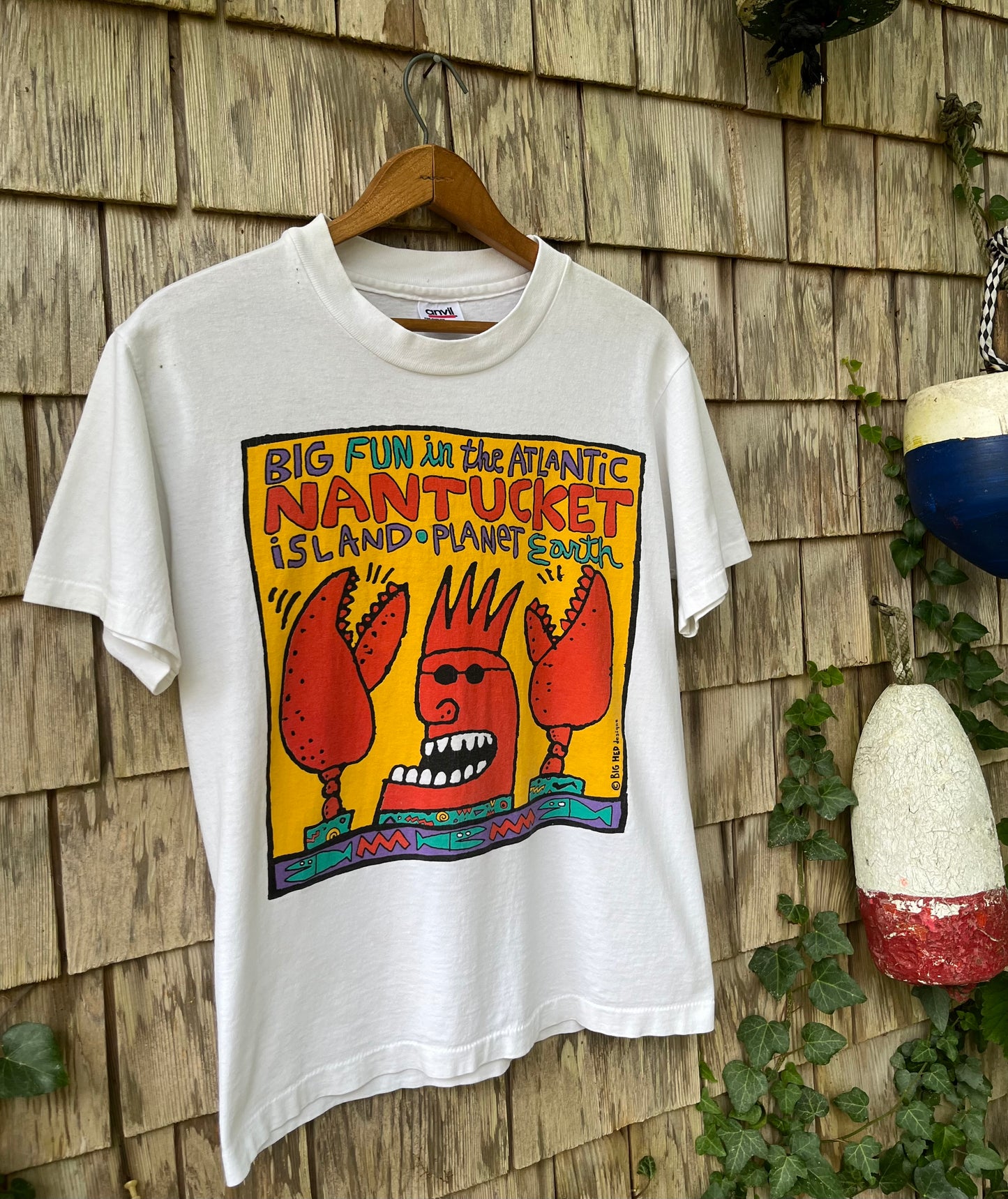 90s Nantucket Summer Big Hed Lobster T-Shirt (S)