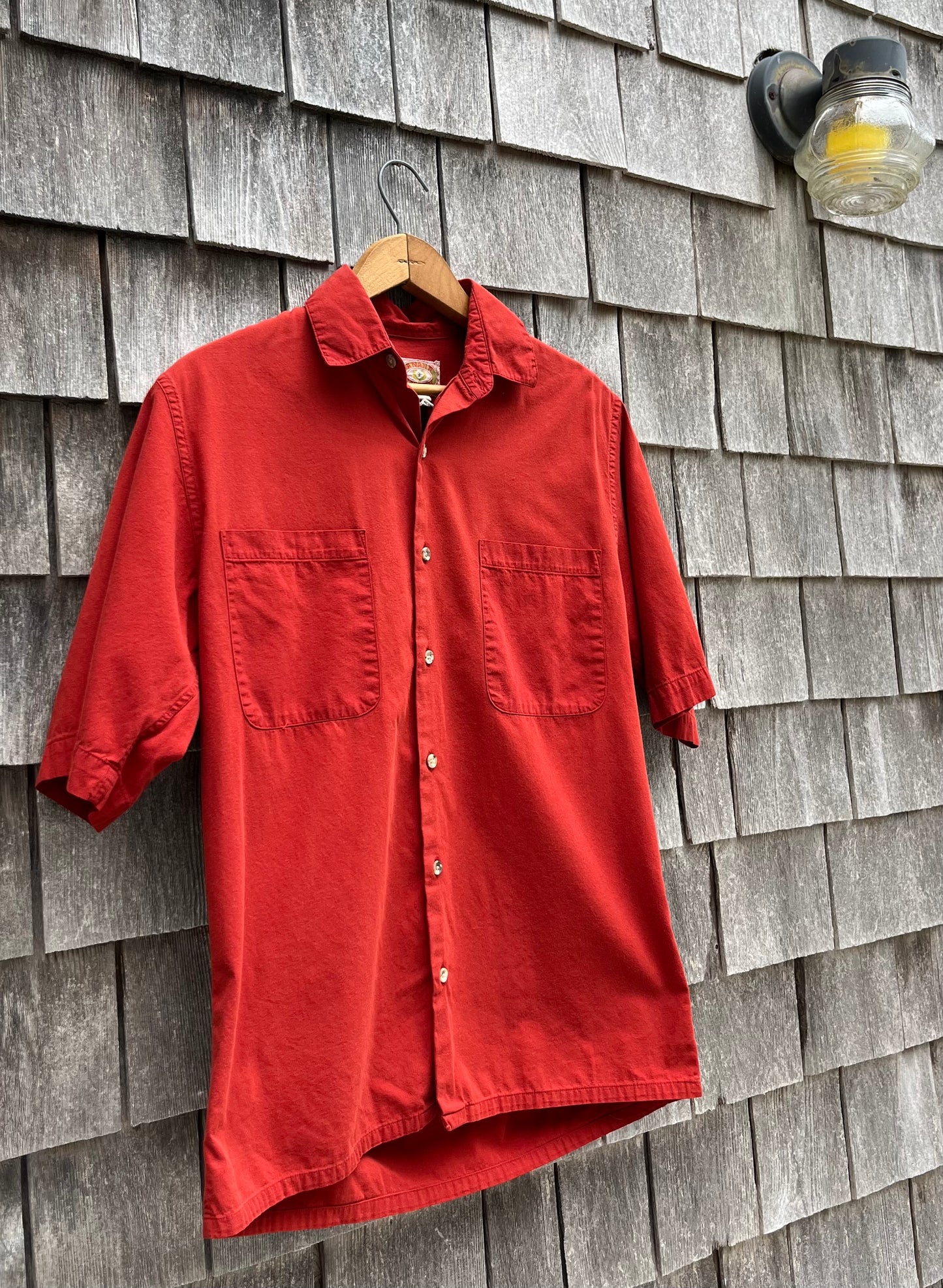 80s Banana Republic Short Sleeve Button Up Shirt (S)