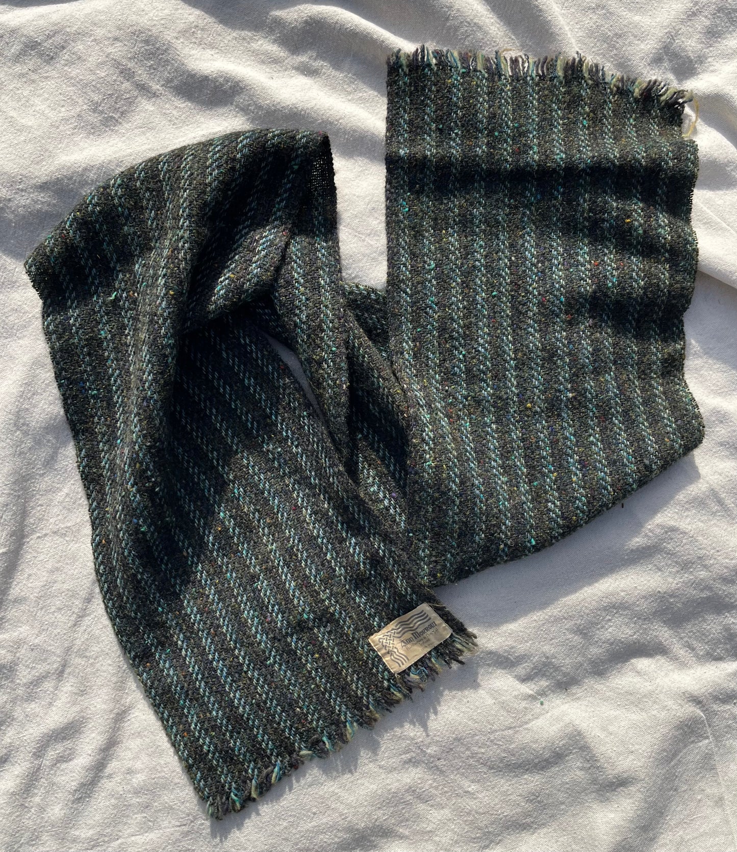 80s Ann Morrow Donegal Handwovens Ireland All Wool Scarf