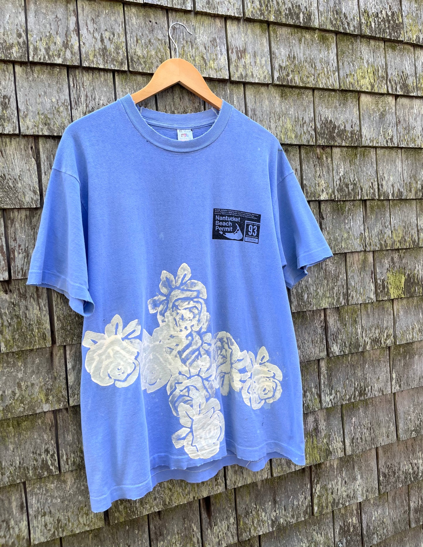 90s Nantucket Beach Permit Pigment Dye T-Shirt (L/XL)