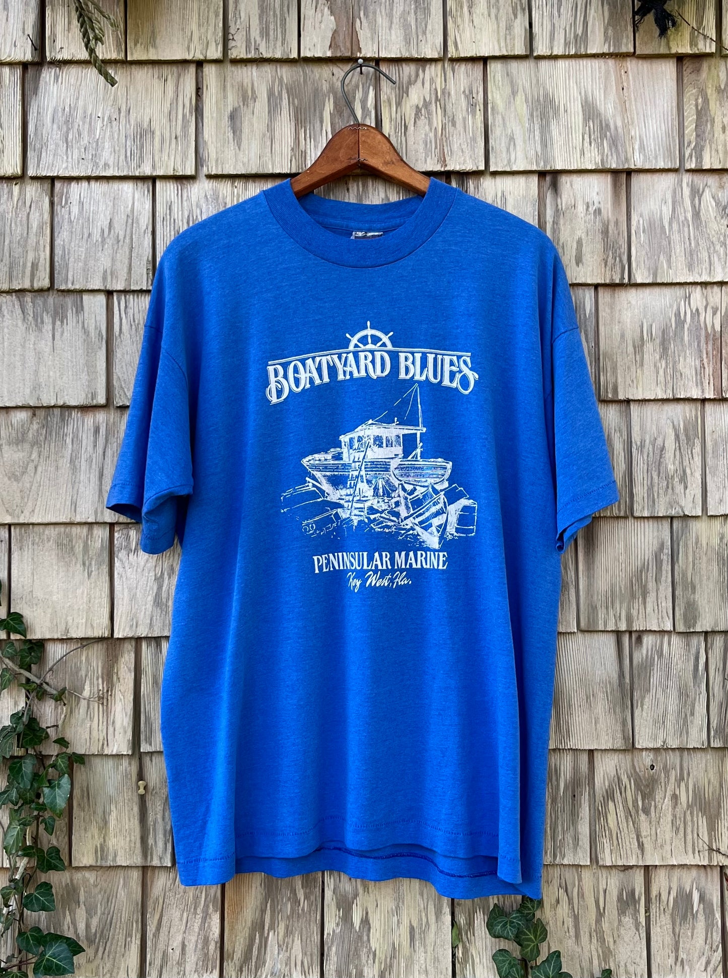 90s Peninsular Marine Key West ‘Boatyard Blues’ T-Shirt (L/XL)