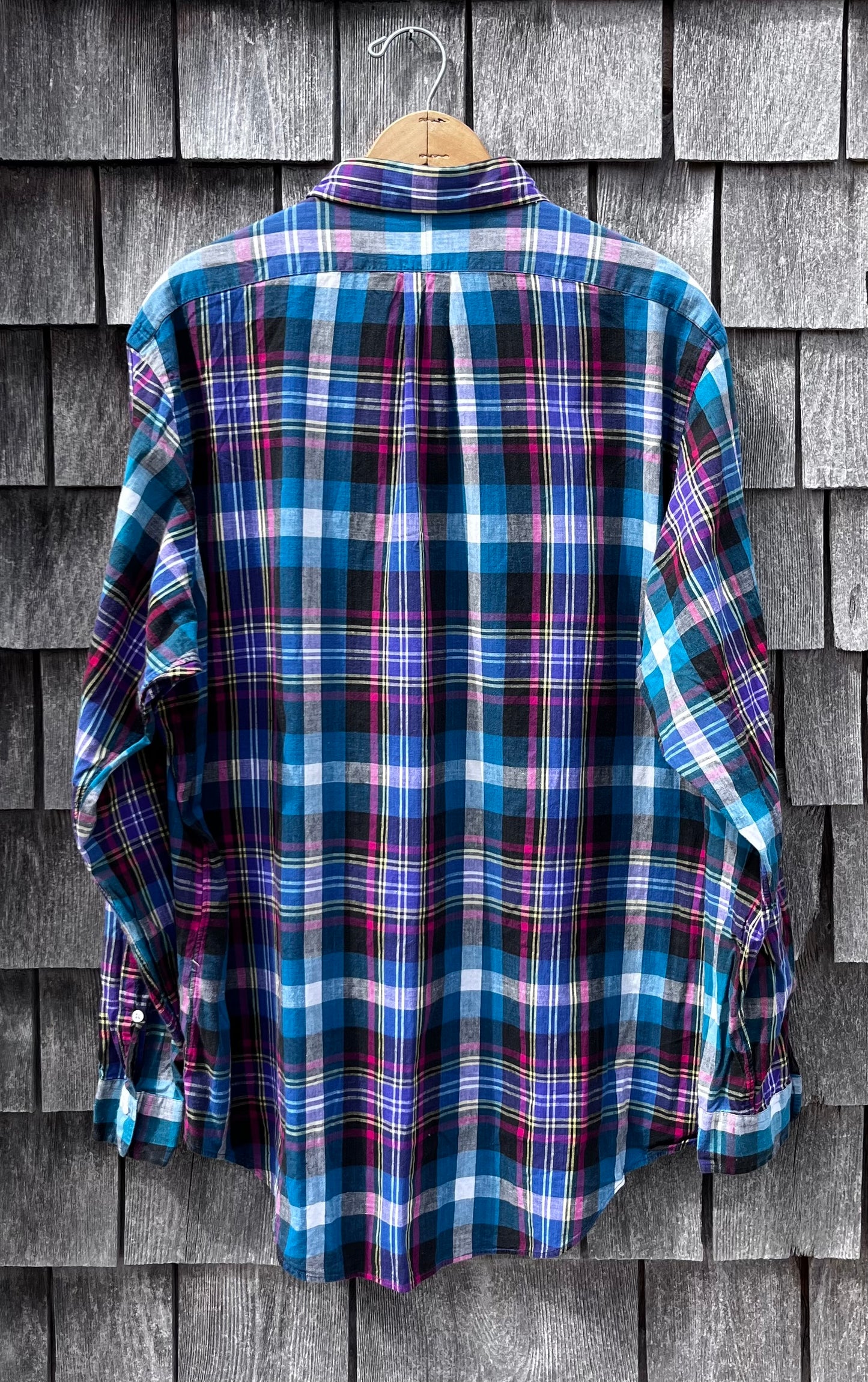 90s Polo Ralph Lauren Handwoven Madras Button Down Shirt XL