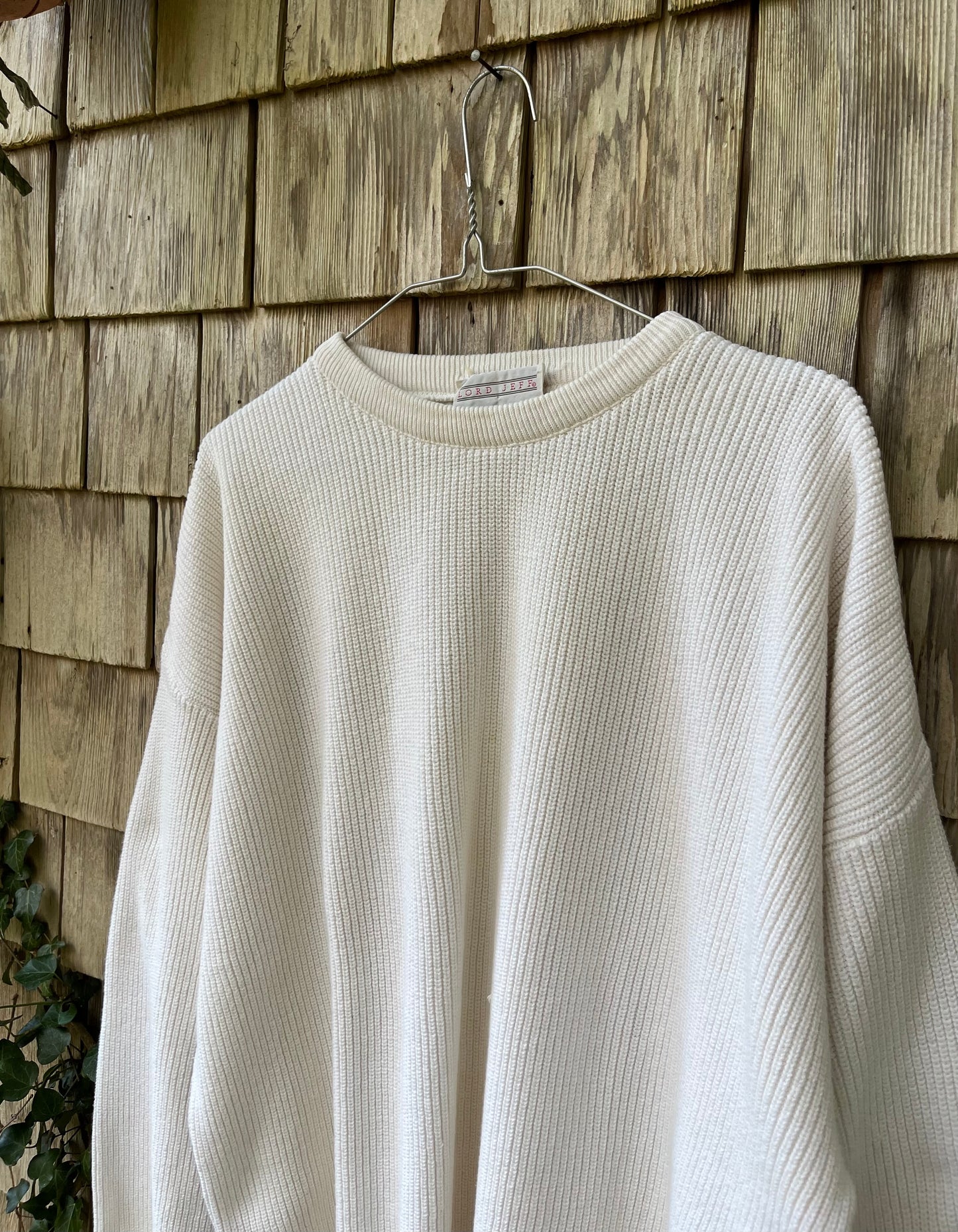 80s Lord Jeff ‘The Sailor Rib’ Cotton Knit Crewneck Sweater (XL)