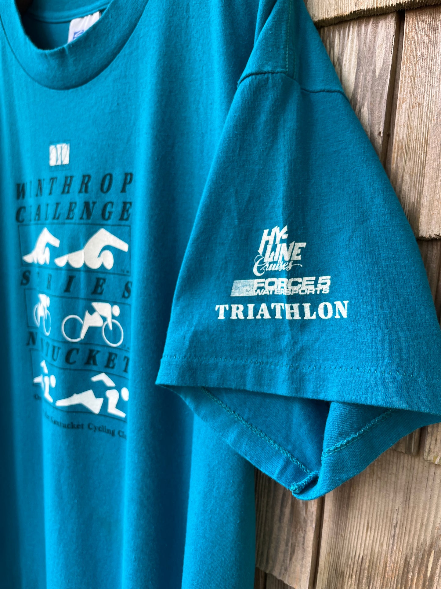 90s Nantucket Cycling Club Winthrop Challenge Triathalon T-Shirt (L)