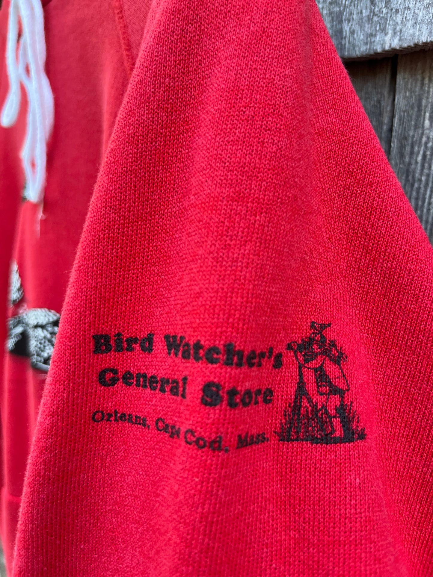 80s Bird Watcher’s General Store Orleans Raglan Sleeve Hoodie Sweatshirt (L)