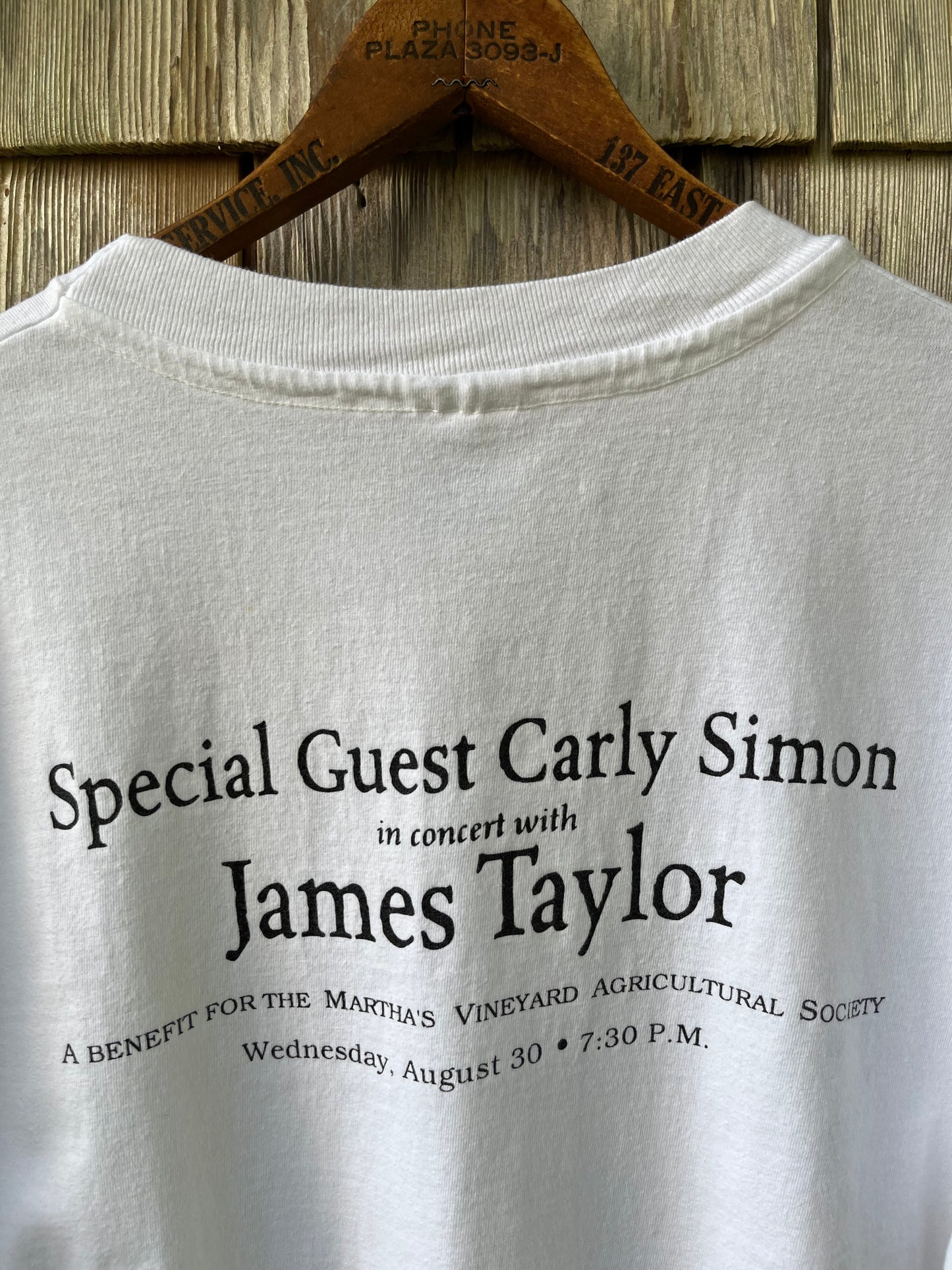 90s Martha’s Vineyard Agricultural Society Farmstock Benefit Concert James Taylor & Carly Simon T-Shirt (L)