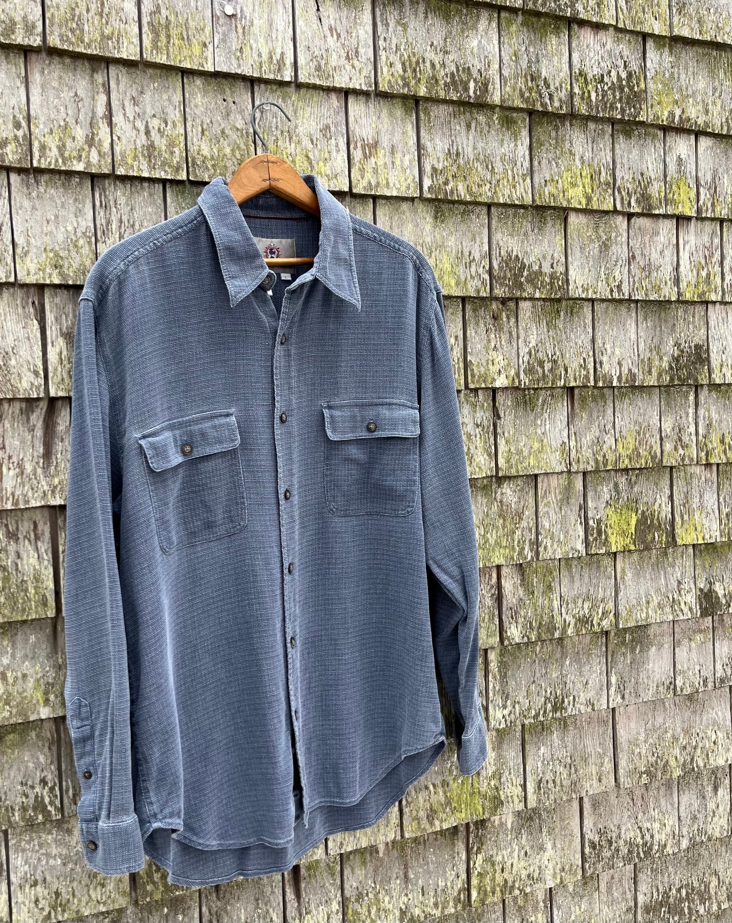 90s The Territory Ahead Open Weave Silk Button Front Shirt (L)