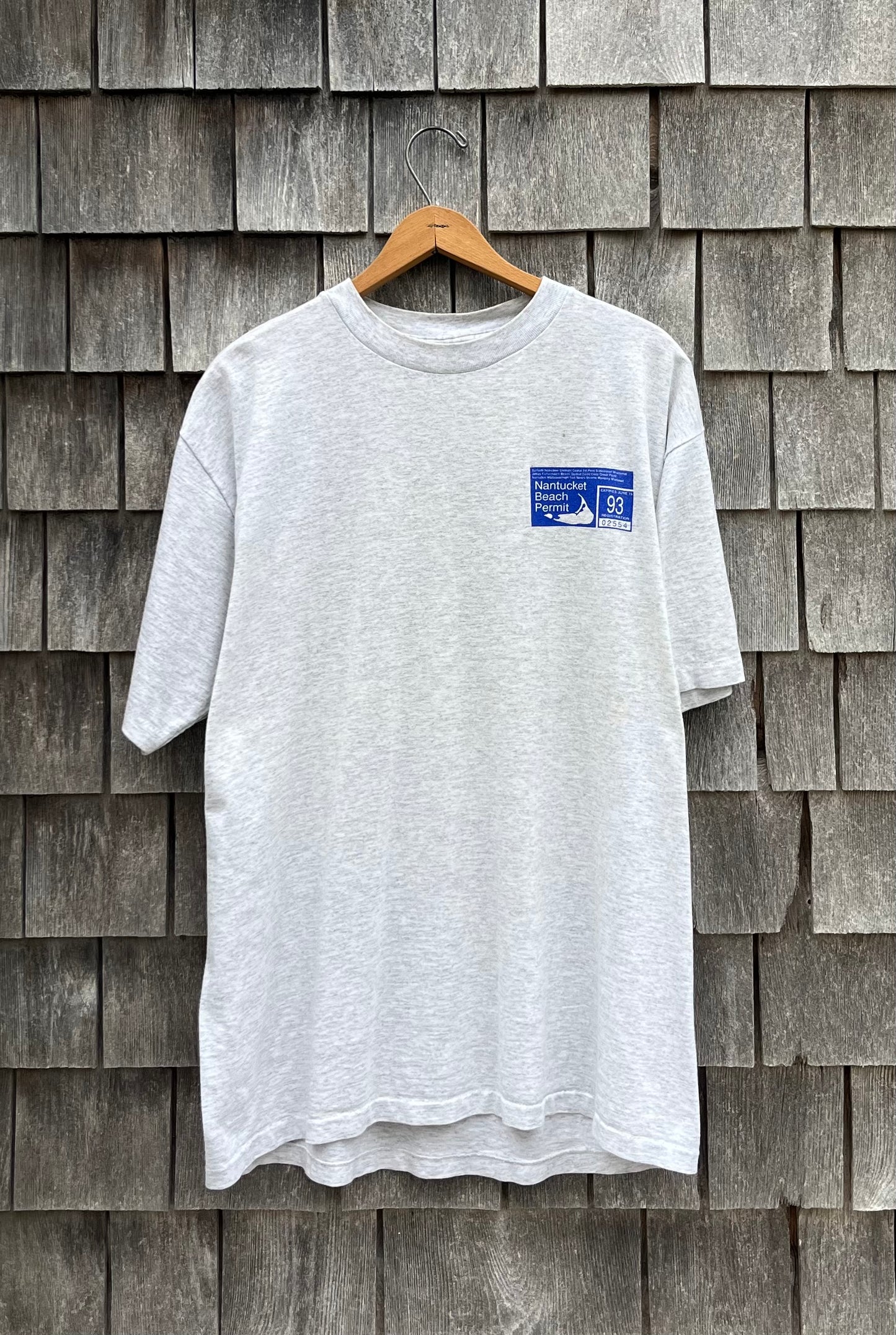 90s Nantucket Beach Permit T-Shirt (L/XL)