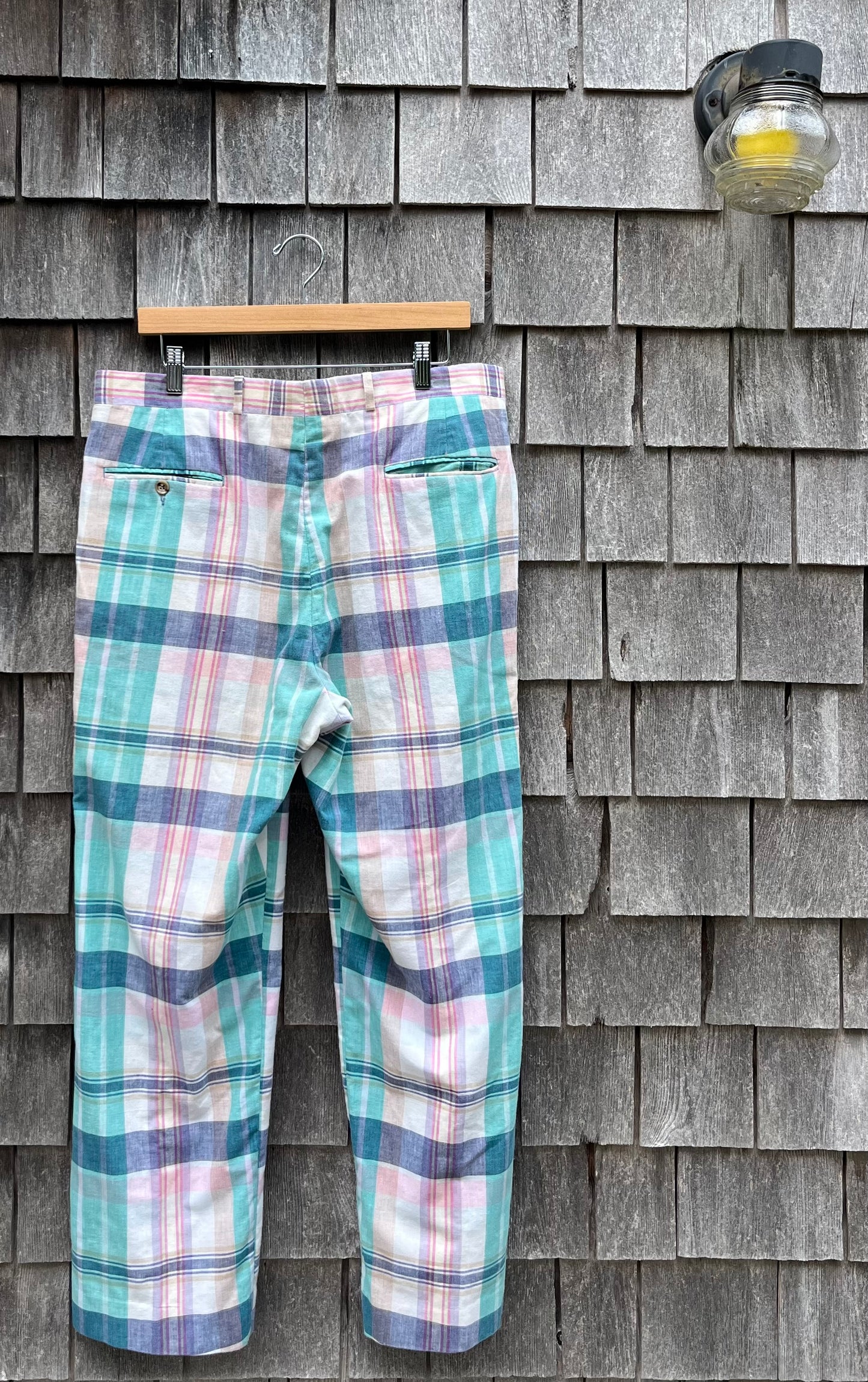 80s Berle for Murray's Toggery Nantucket Plaid Madras Pants (34/30”)