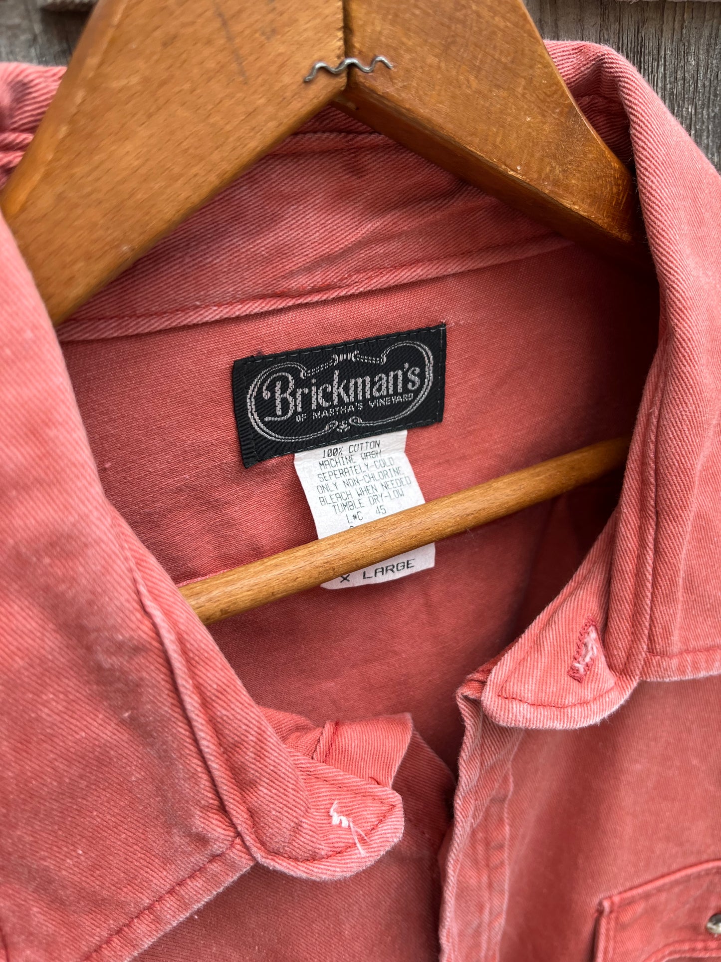 90s Brickman’s Martha’s Vineyard Cotton Canvas Button Front Shirt (XL)