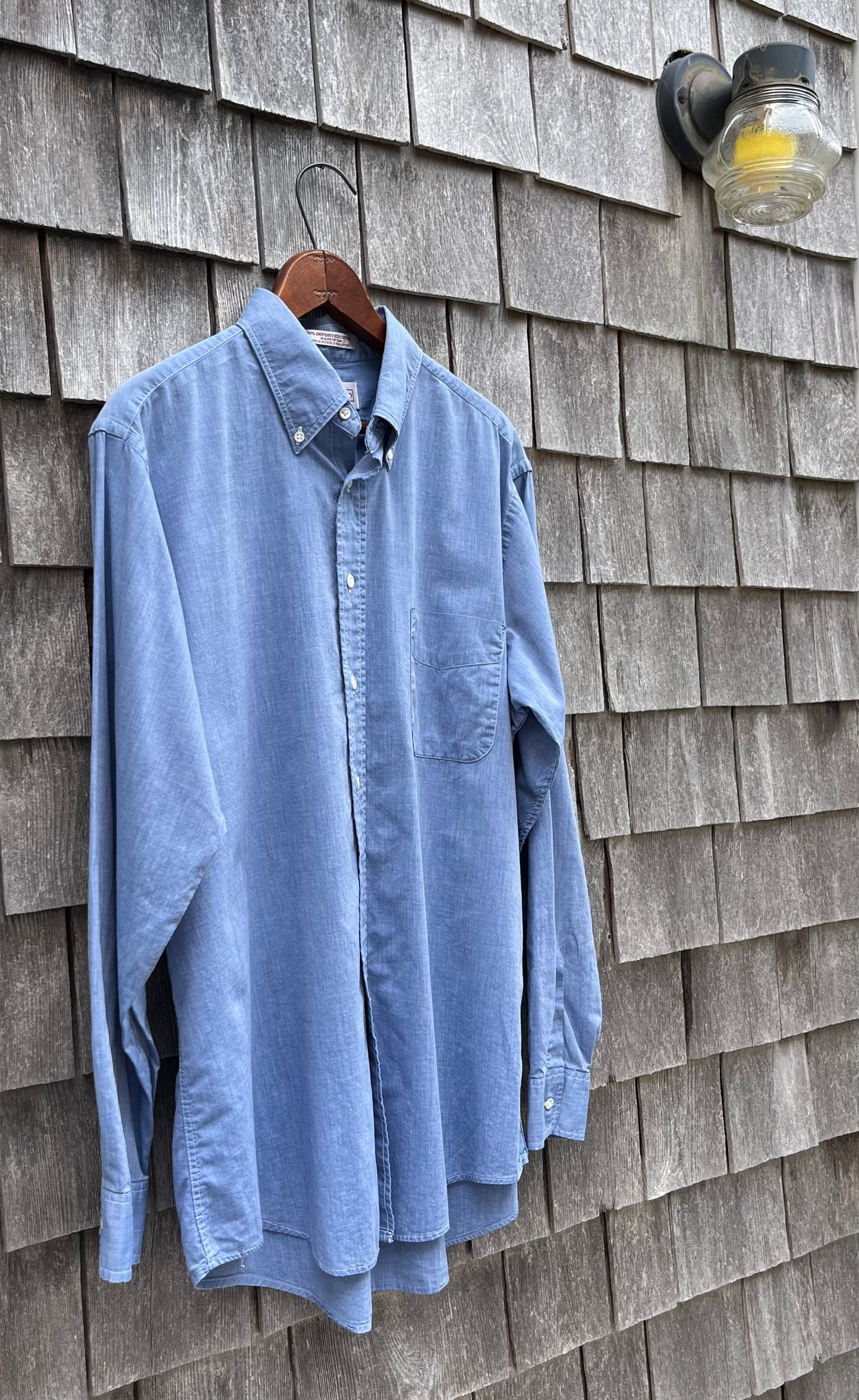 90s John Ashford Cotton Chambray Button Down Shirt (16.5-4)