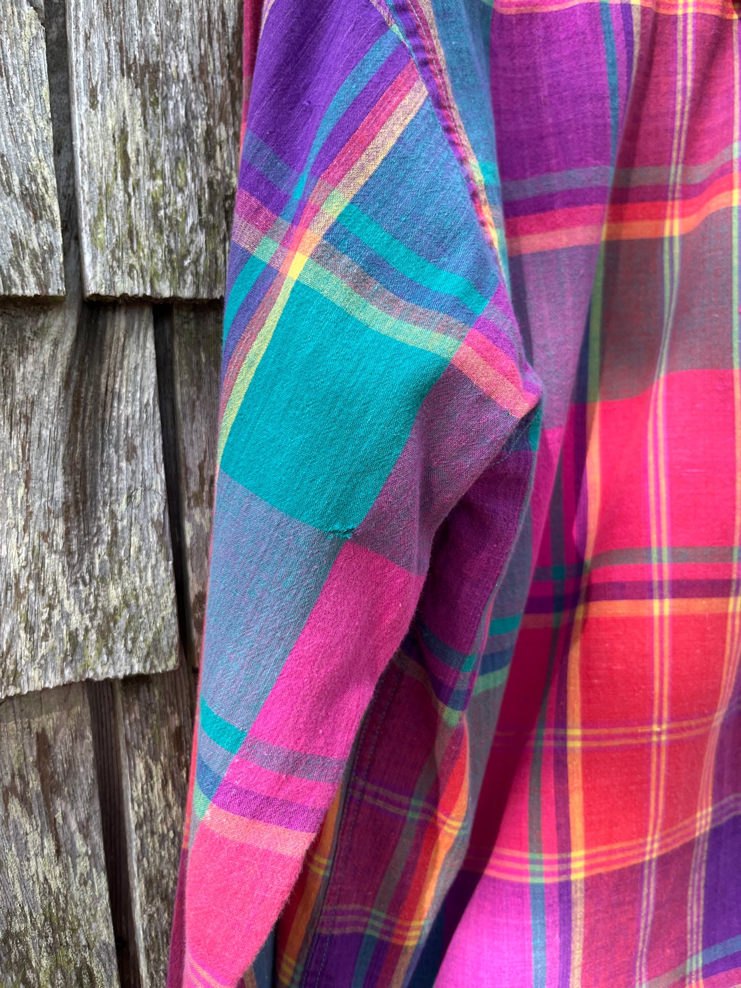 90s Polo Ralph Lauren Cotton Madras Button Down Shirt (S/M)