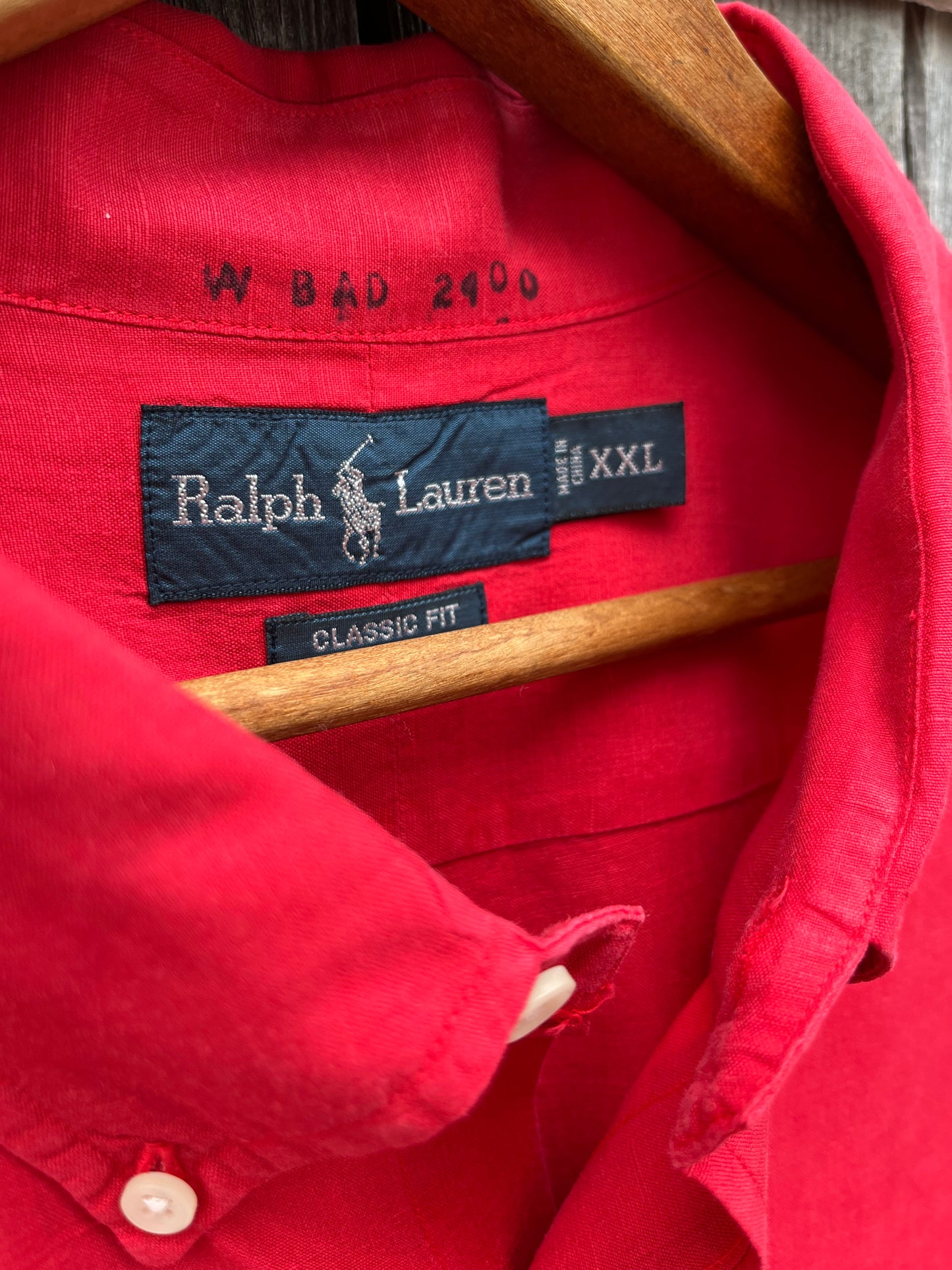 90s Polo Ralph Lauren Short Sleeve Linen Silk Blend Button Down Shirt (XXL)
