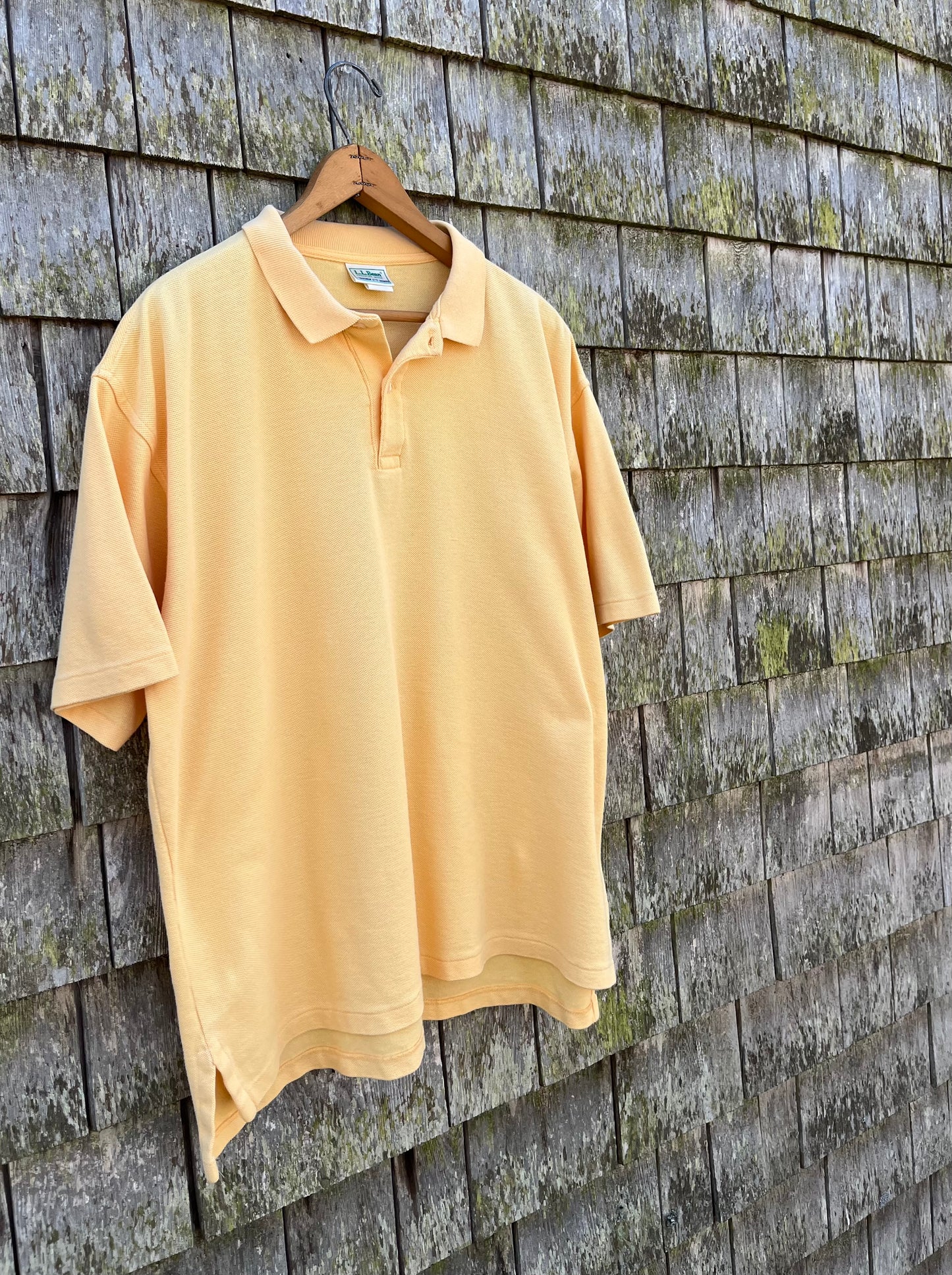 90s L.L. Bean ‘Double L’ Pique Cotton Polo Shirt (L/XL)