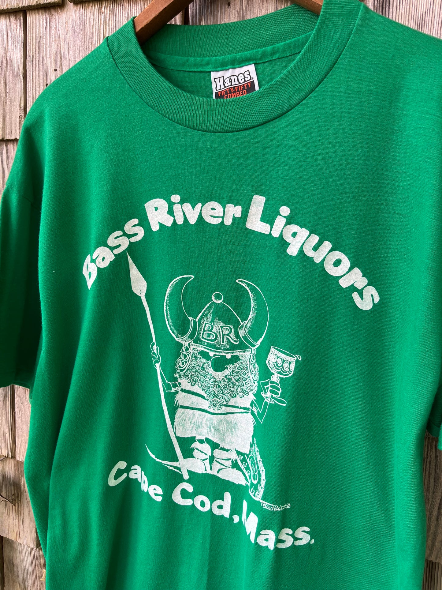 80s Bass River Liquors Yarmouth T-Shirt (L)