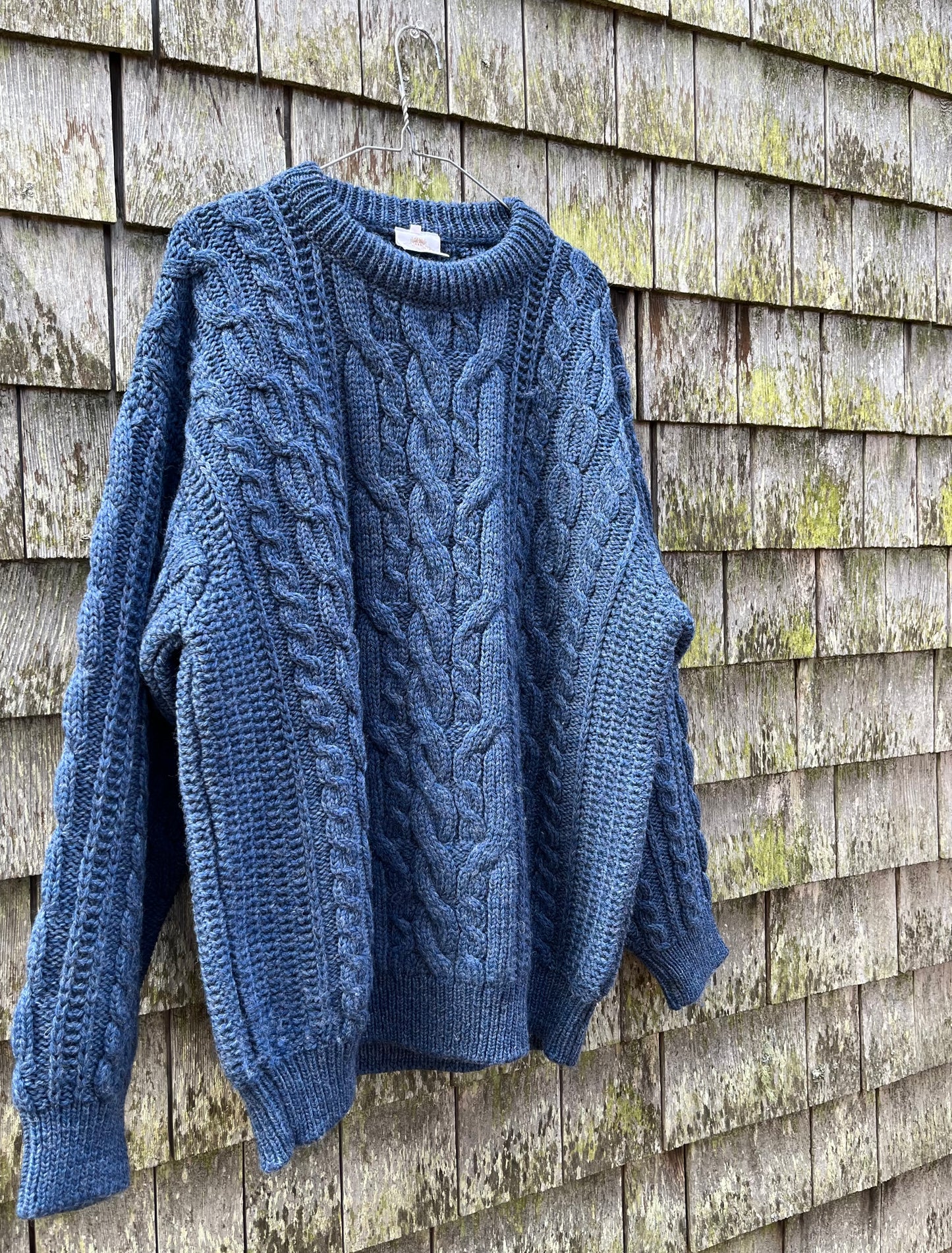 90s Bonners Ireland Aran Fisherman Knit Wool Sweater (XL)