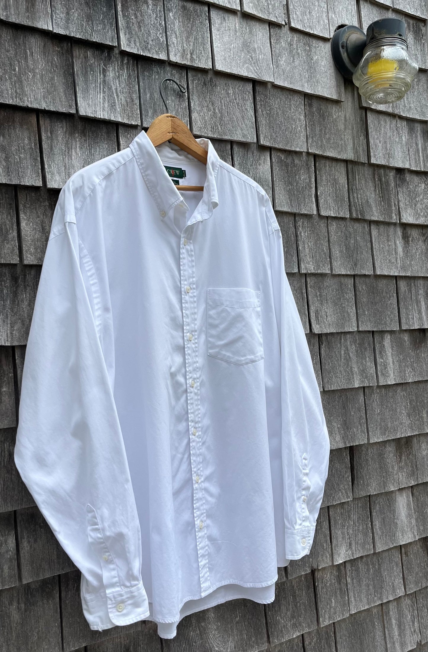 90s J. Crew Cotton Broadcloth Button Down Shirt (17.5-6)