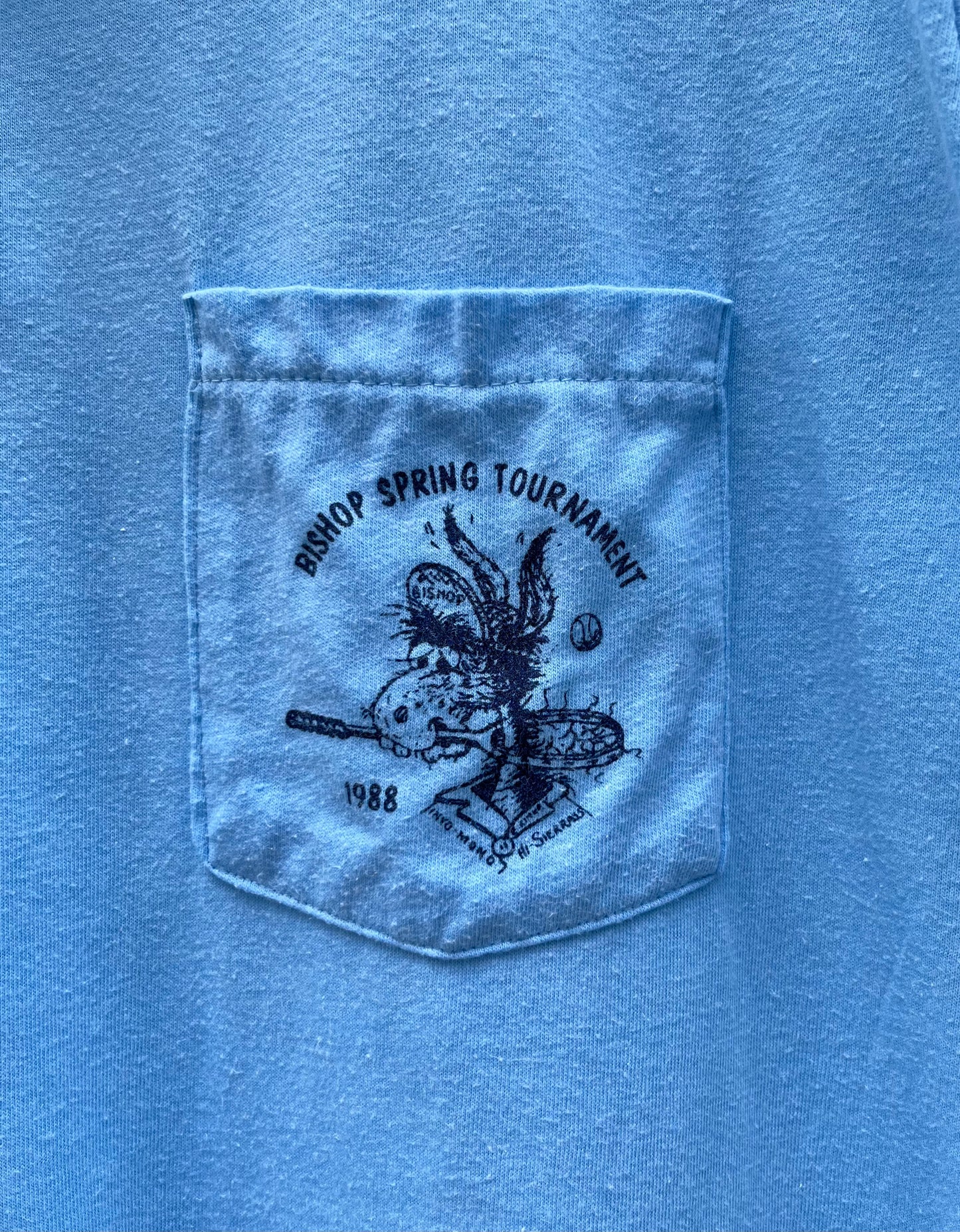 80s Bishop Spring Tennis Tournament Pocket Polo Shirt (L)