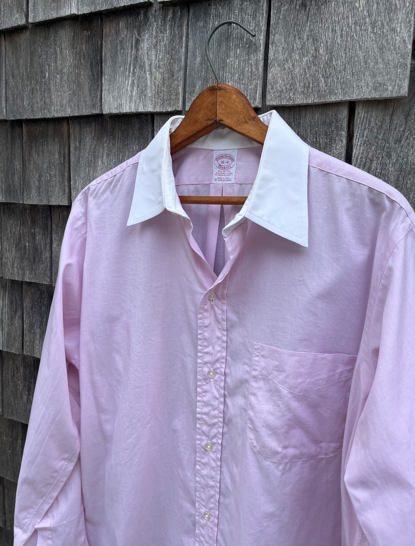 90s Brooks Brothers Makers 6-Button Banker Style Button Front Shirt (16-4)
