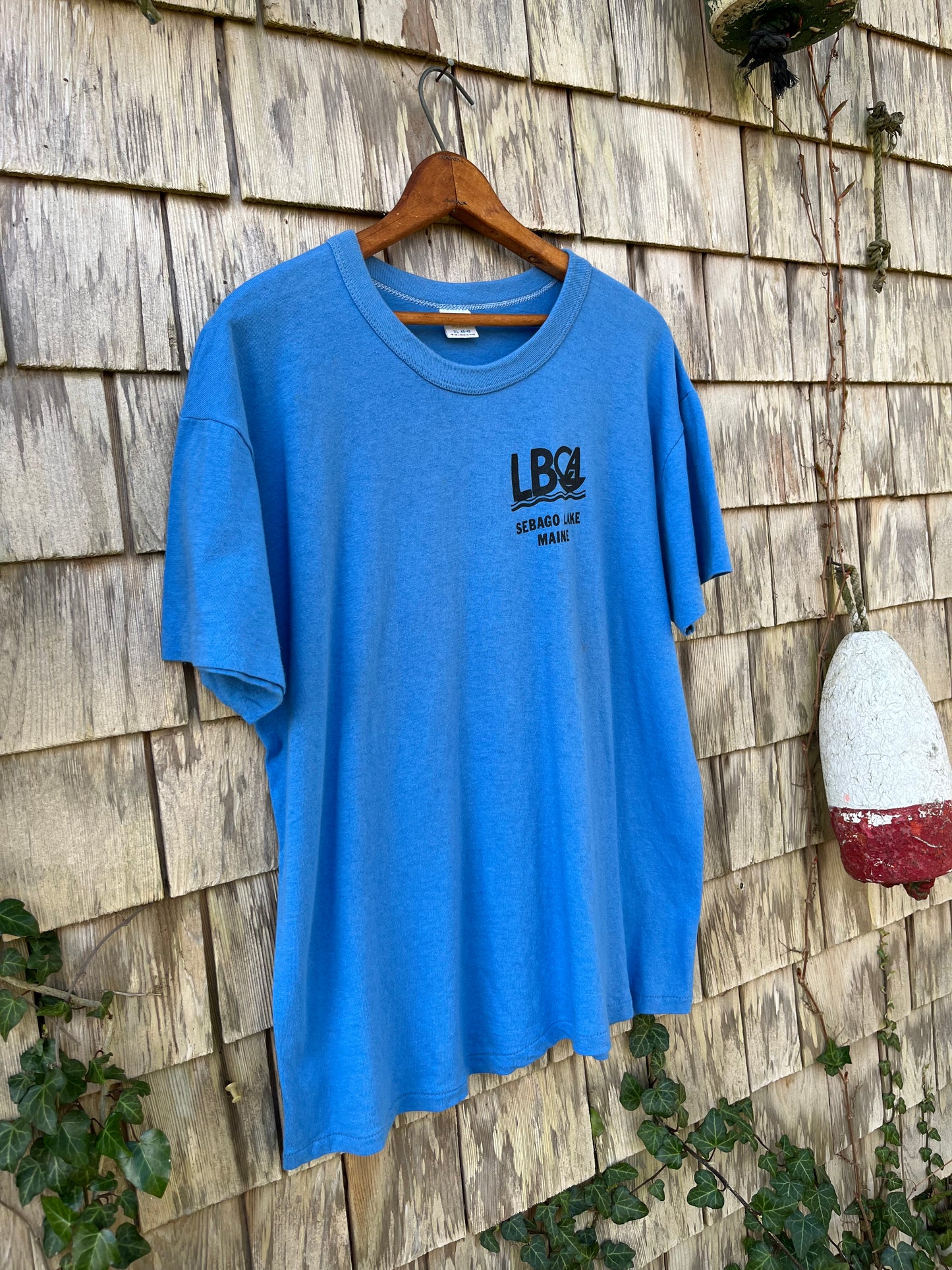 70s Sebago Lake Maine Sailing T-Shirt (L)