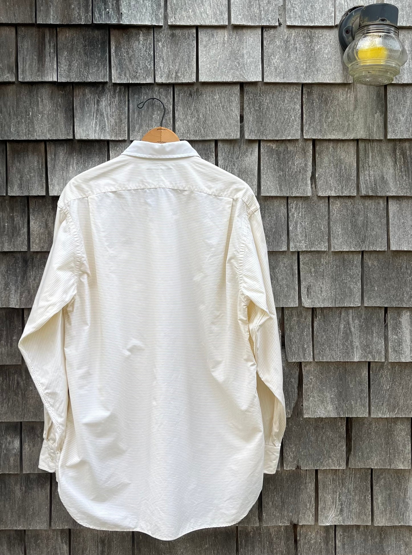 90s Gitman Bros. Horizontal Stripe Contrast Collar Button Front Shirt (16-4)